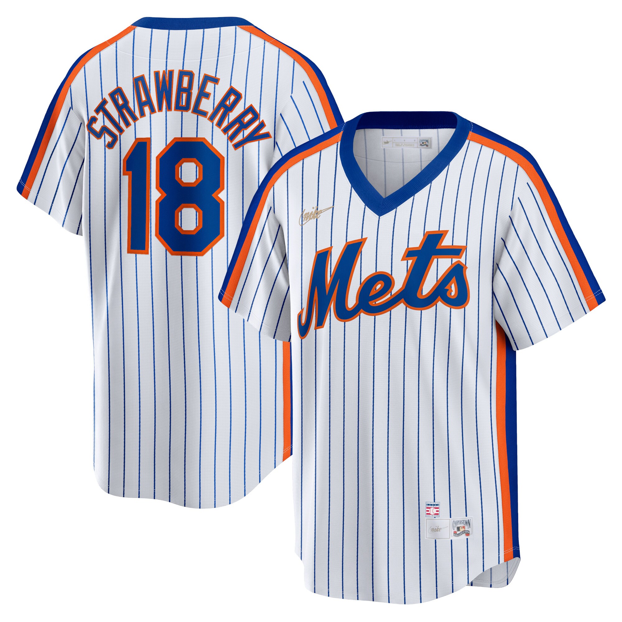 Men's New York Mets Darryl Strawberry White Home Cooperstown Collection Player Baseball Jersey 