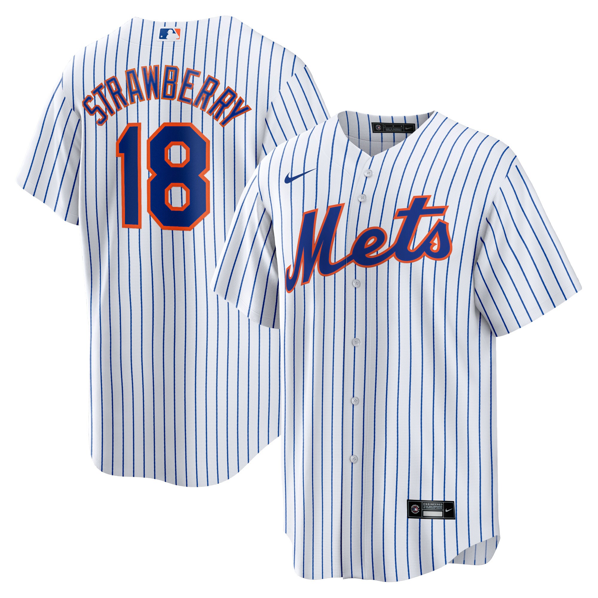 Men's New York Mets Darryl Strawberry White Home Retired Player Baseball Jersey 