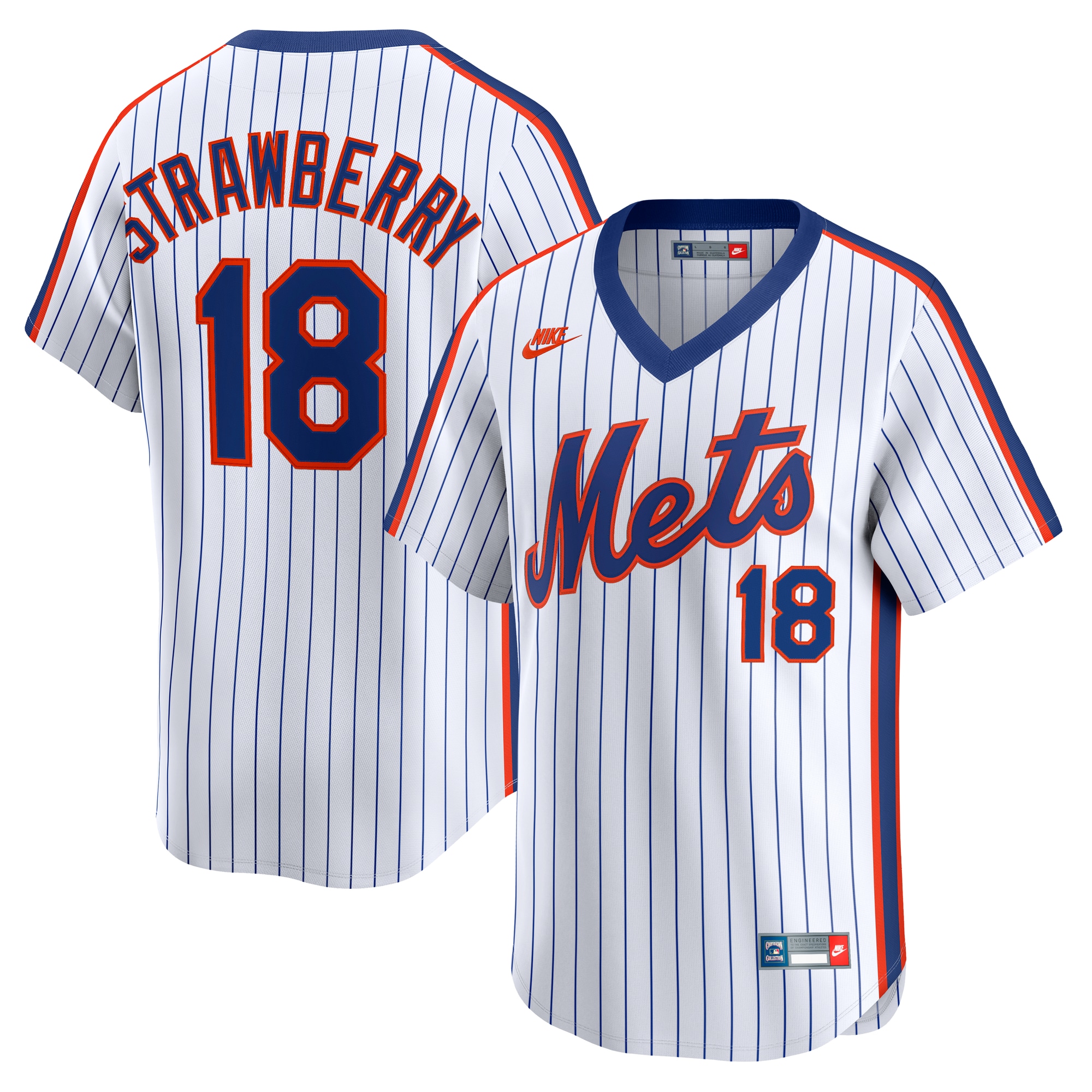 Men's New York Mets Darryl Strawberry White Throwback Cooperstown Collection Limited Baseball Jersey 