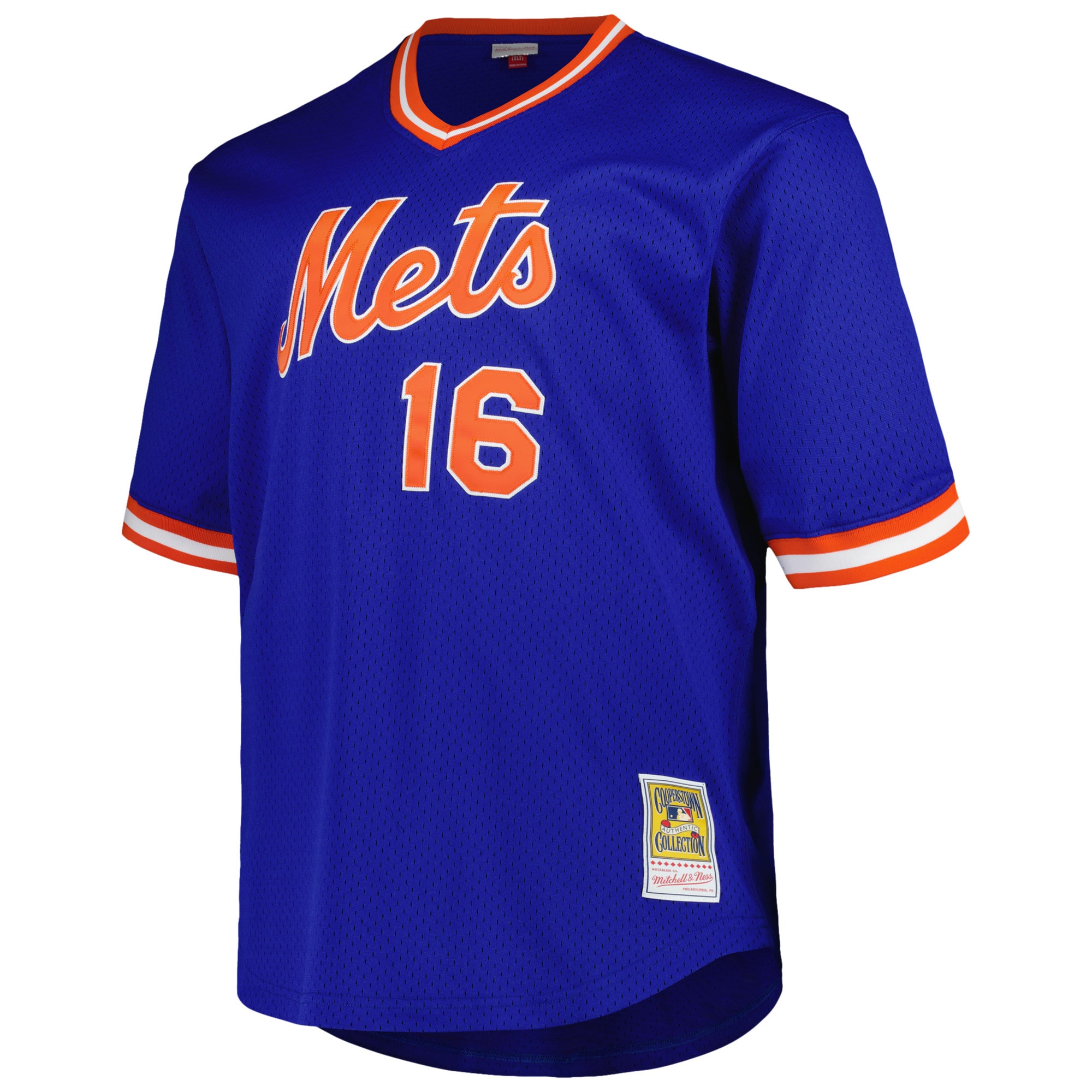 Alternative view of Men's New York Mets Dwight Gooden Profile Royal Big & Tall Cooperstown Collection Mesh Batting Practice Baseball Jersey 