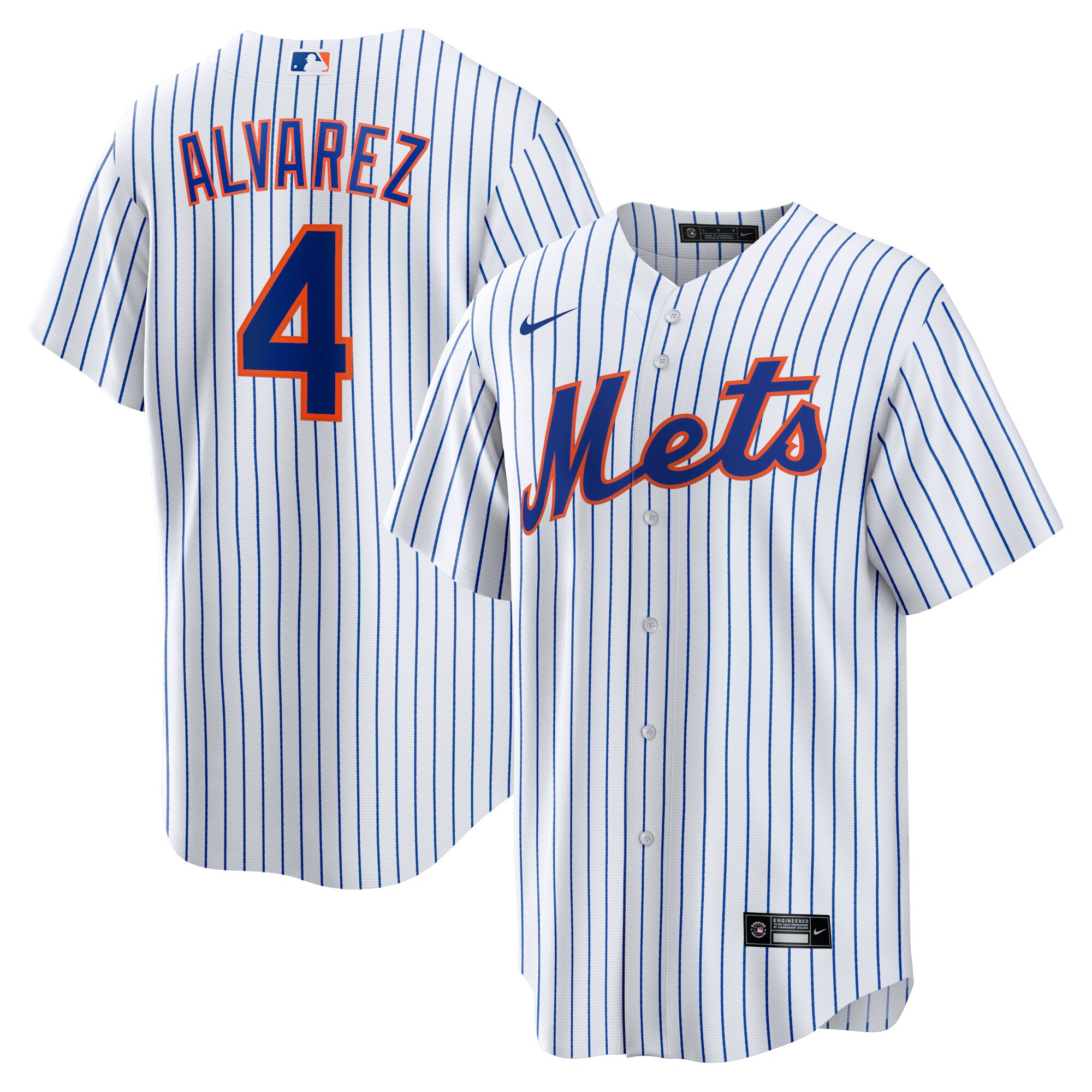 Men's New York Mets Francisco Alvarez White Player Baseball Jersey 