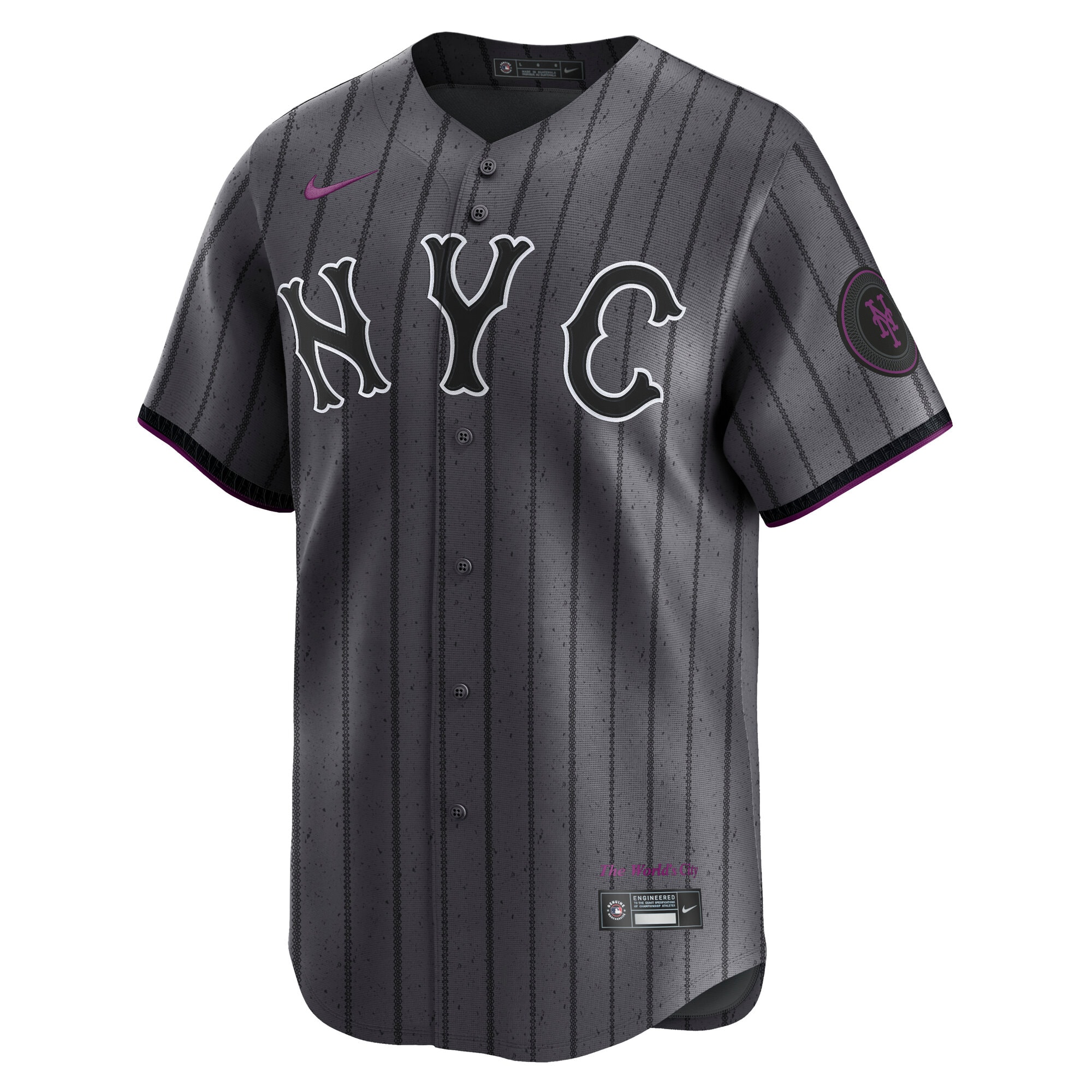 Alternative view of Men's New York Mets Francisco Lindor Gray City Connect Limited Player Baseball Jersey 