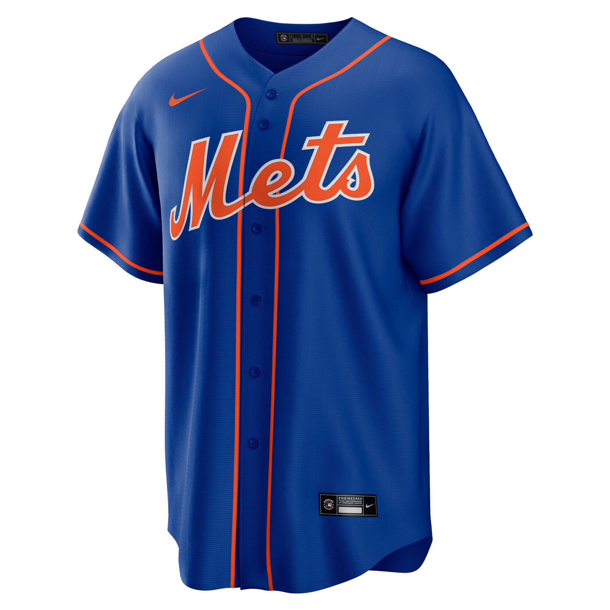 Alternative view of Men's New York Mets Francisco Lindor Royal Big & Tall Alternate Player Baseball Jersey 
