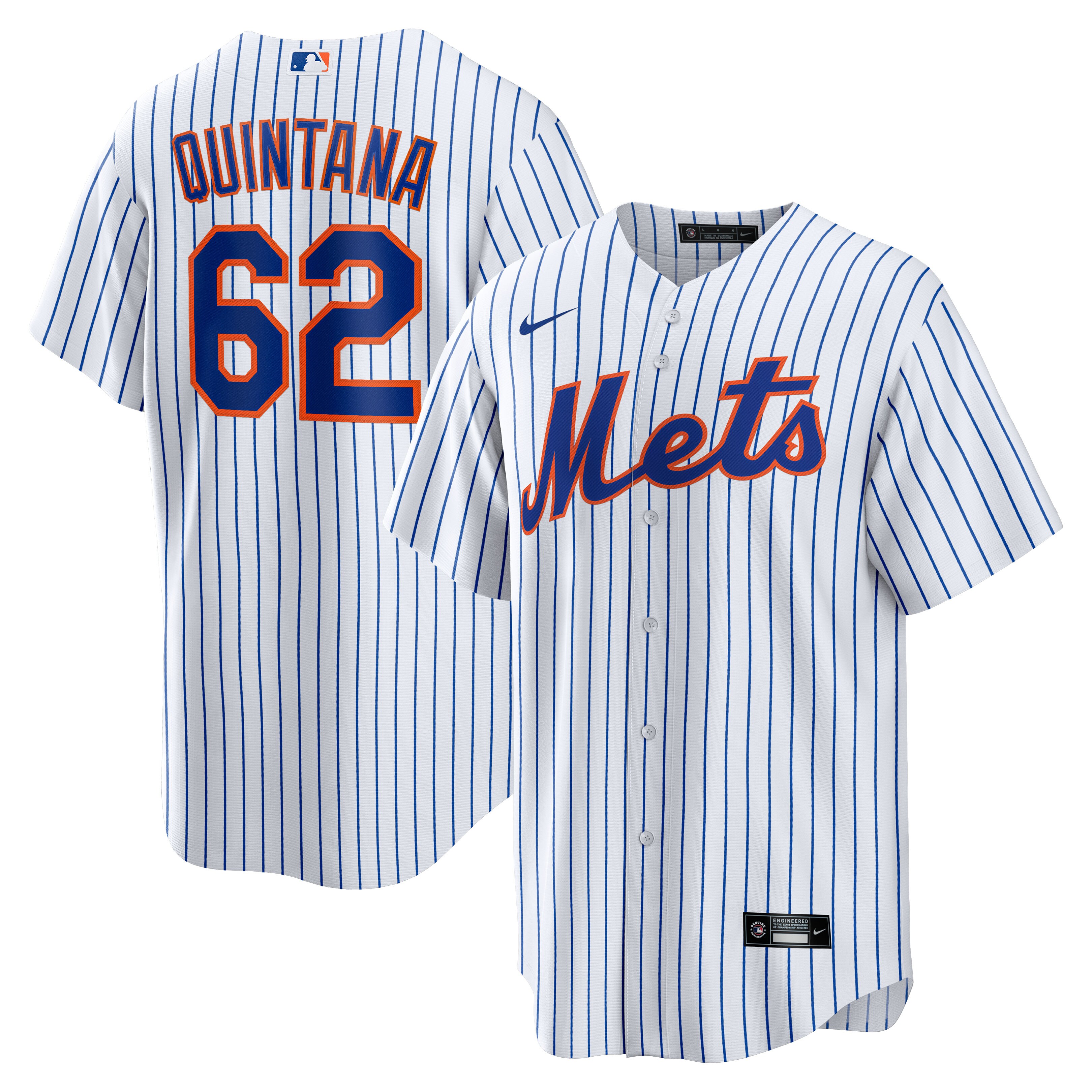 Men's New York Mets José Quintana White Home Player Baseball Jersey 