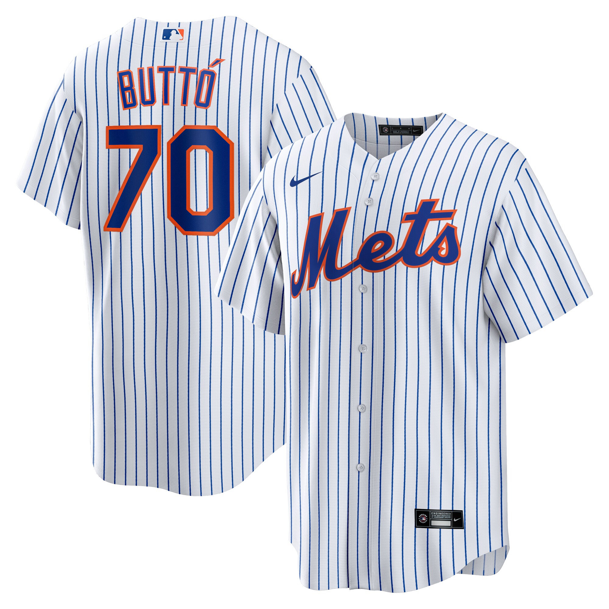 Men's New York Mets Jose Butto White Home Baseball Jersey 