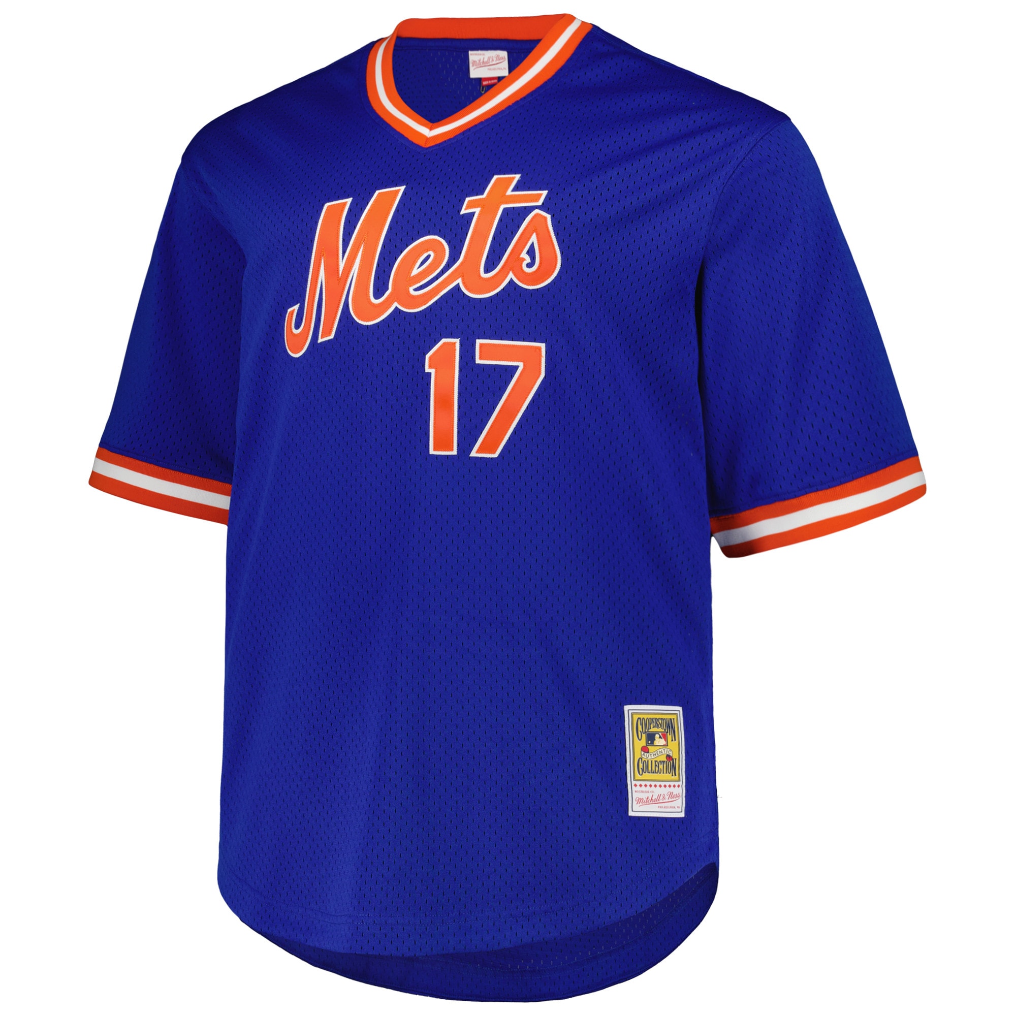 Alternative view of Men's New York Mets Keith Hernandez Mitchell & Ness Royal 1986 Cooperstown Collection Mesh Pullover Baseball Jersey 
