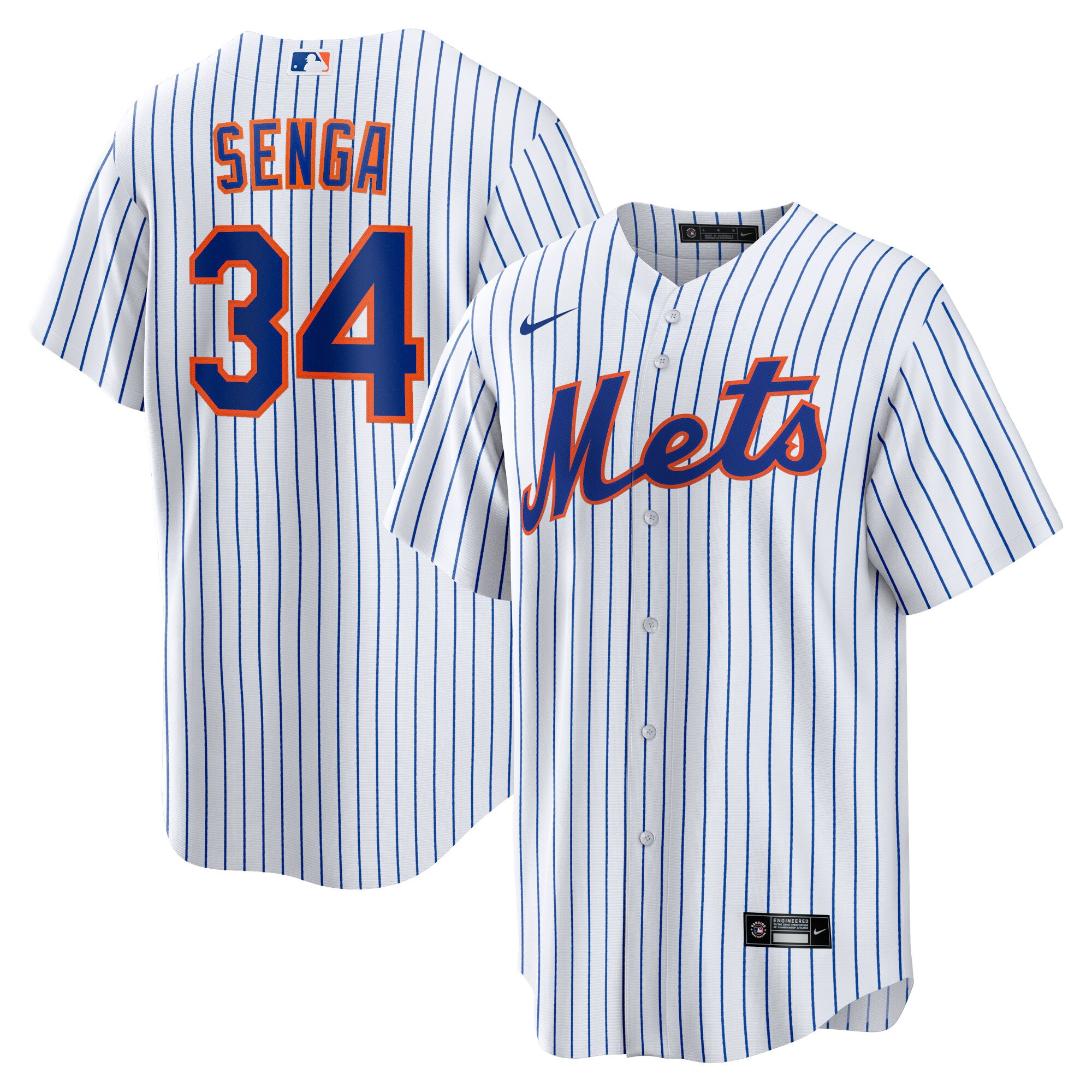Men's New York Mets Kodai Senga White/Royal Home Player Baseball Jersey 