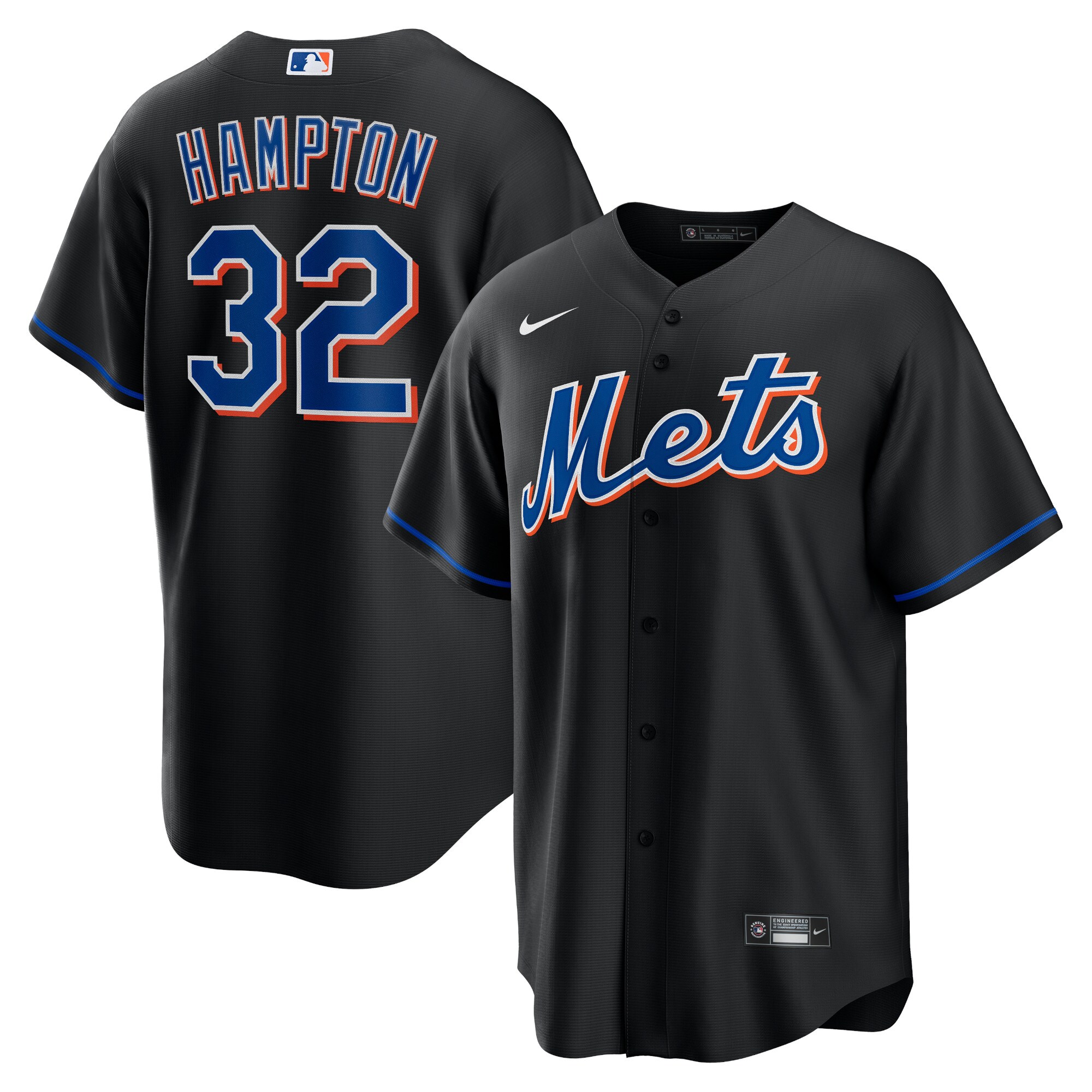 Men's New York Mets Mike Hampton Black 2022 Alternate Player Baseball Jersey 
