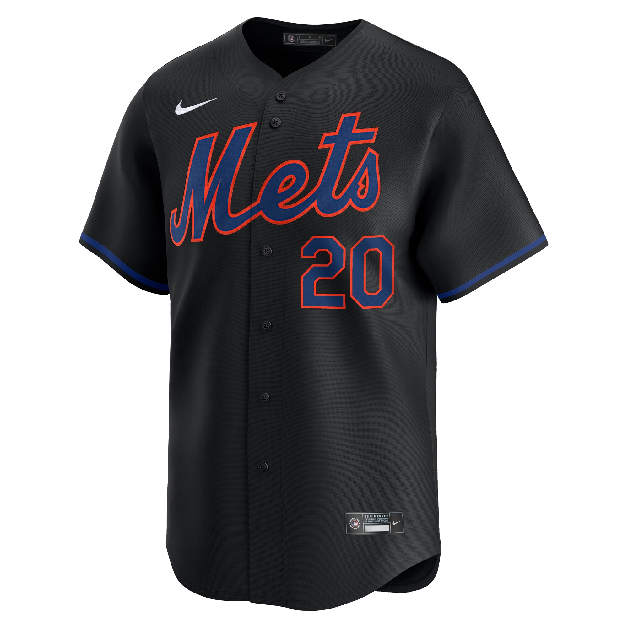 Alternative view of Men's New York Mets Pete Alonso Black Alternate Limited Player Baseball Jersey 
