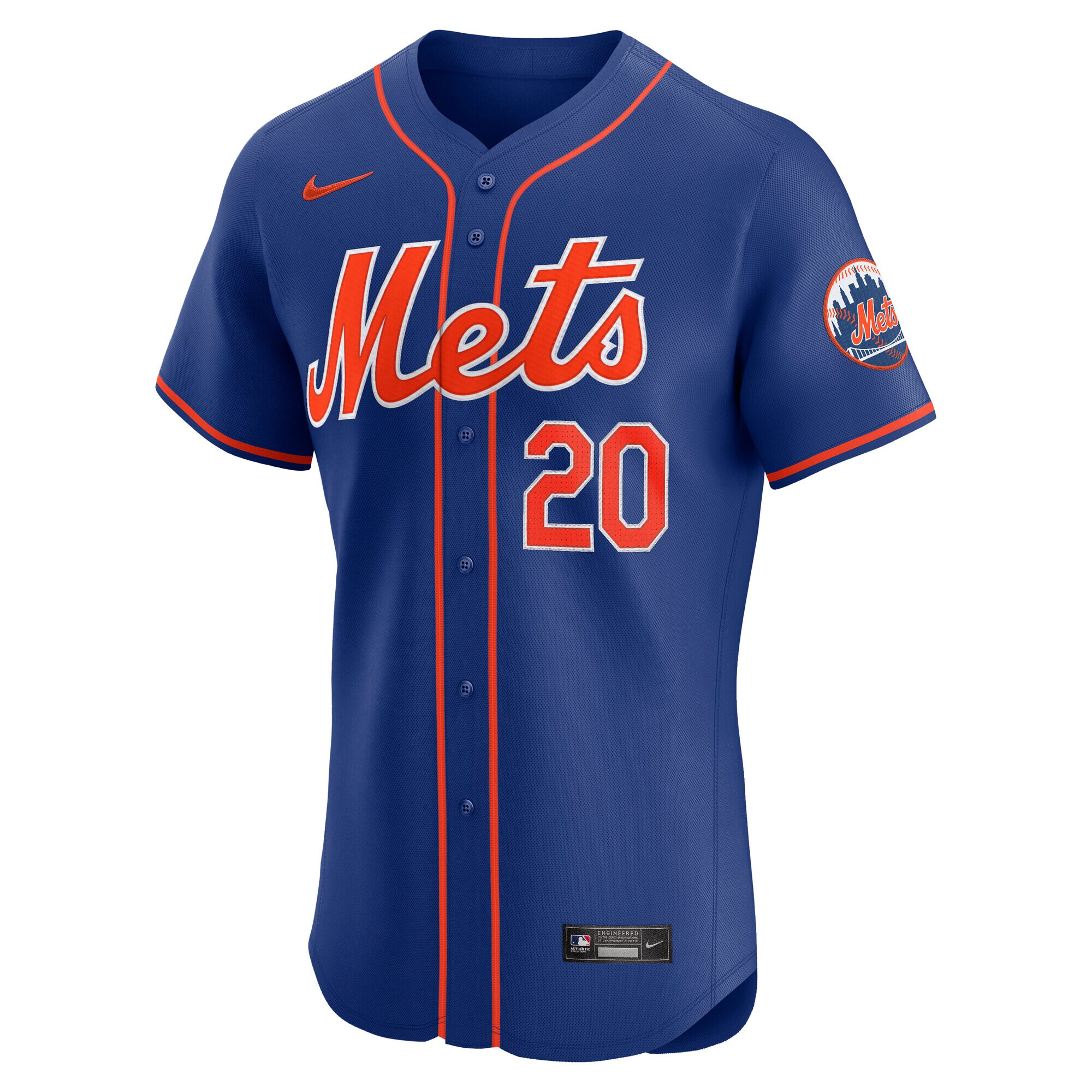 Alternative view of Men's New York Mets Pete Alonso Royal 2nd Alternate Elite Player Baseball Jersey 