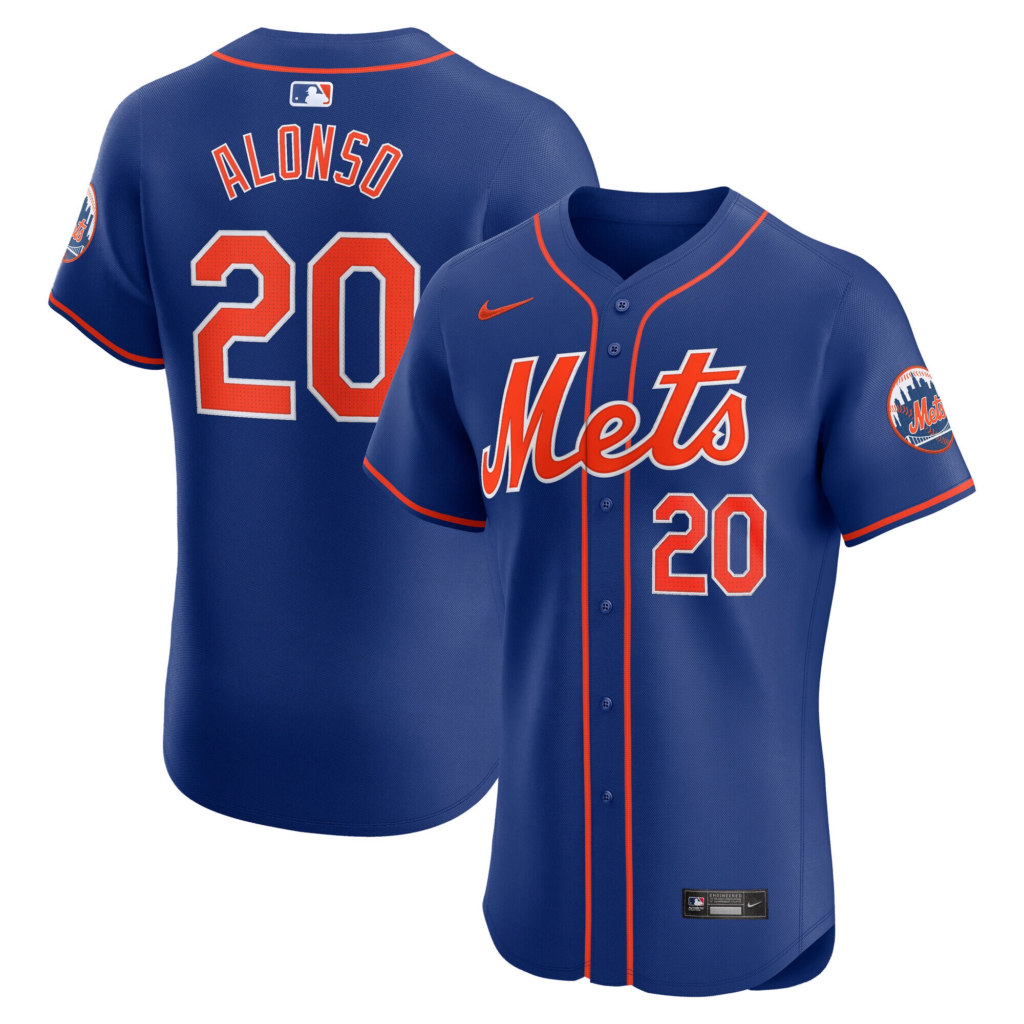 Men's New York Mets Pete Alonso Royal 2nd Alternate Elite Player Baseball Jersey 