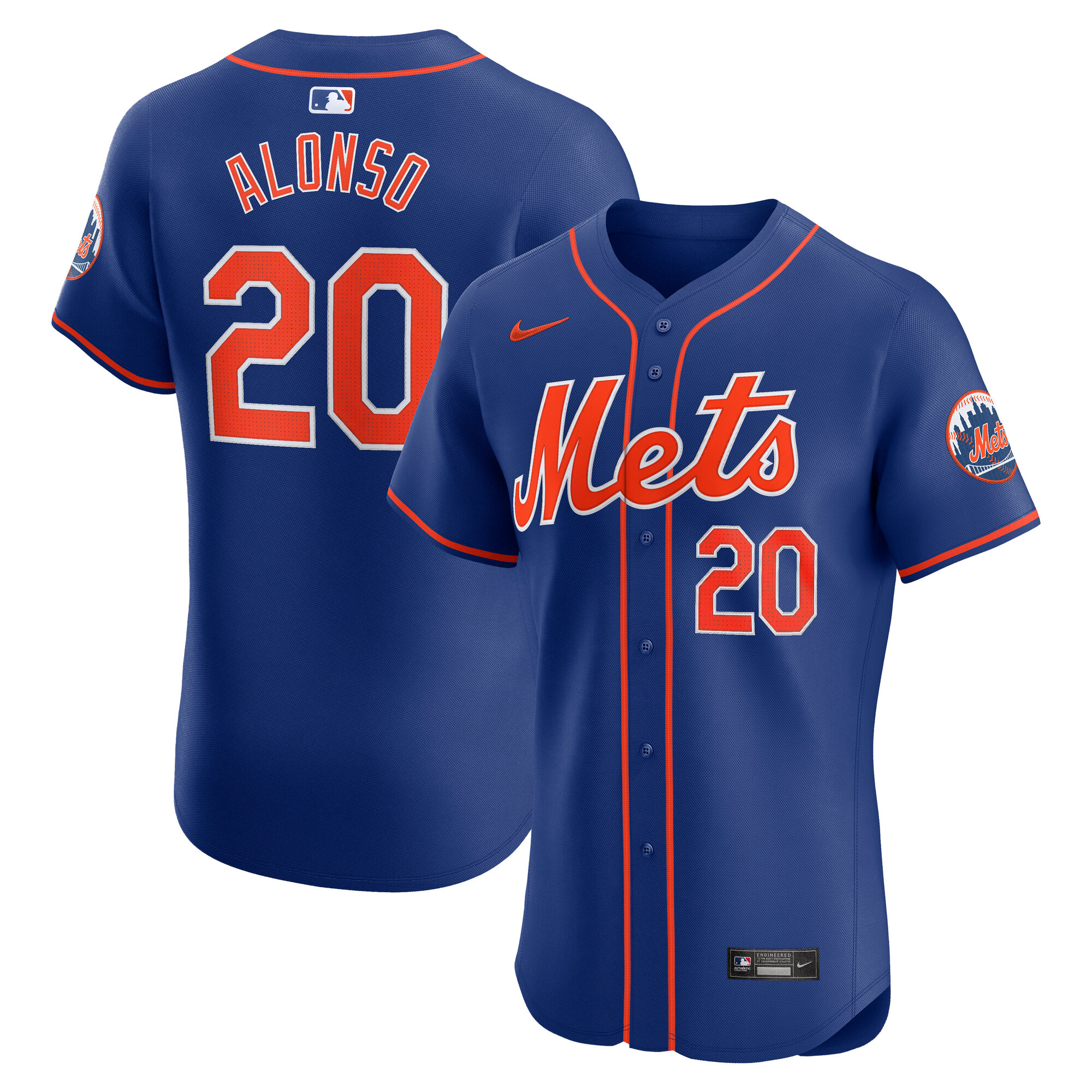 Men's New York Mets Pete Alonso Royal 2nd Alternate Elite Player Baseball Jersey 