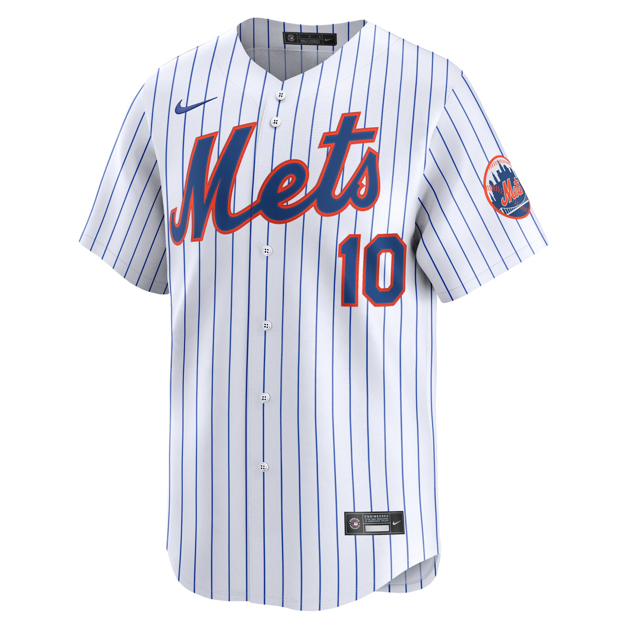 Alternative view of Men's New York Mets Ronny Mauricio White Alternate Limited Player Baseball Jersey 