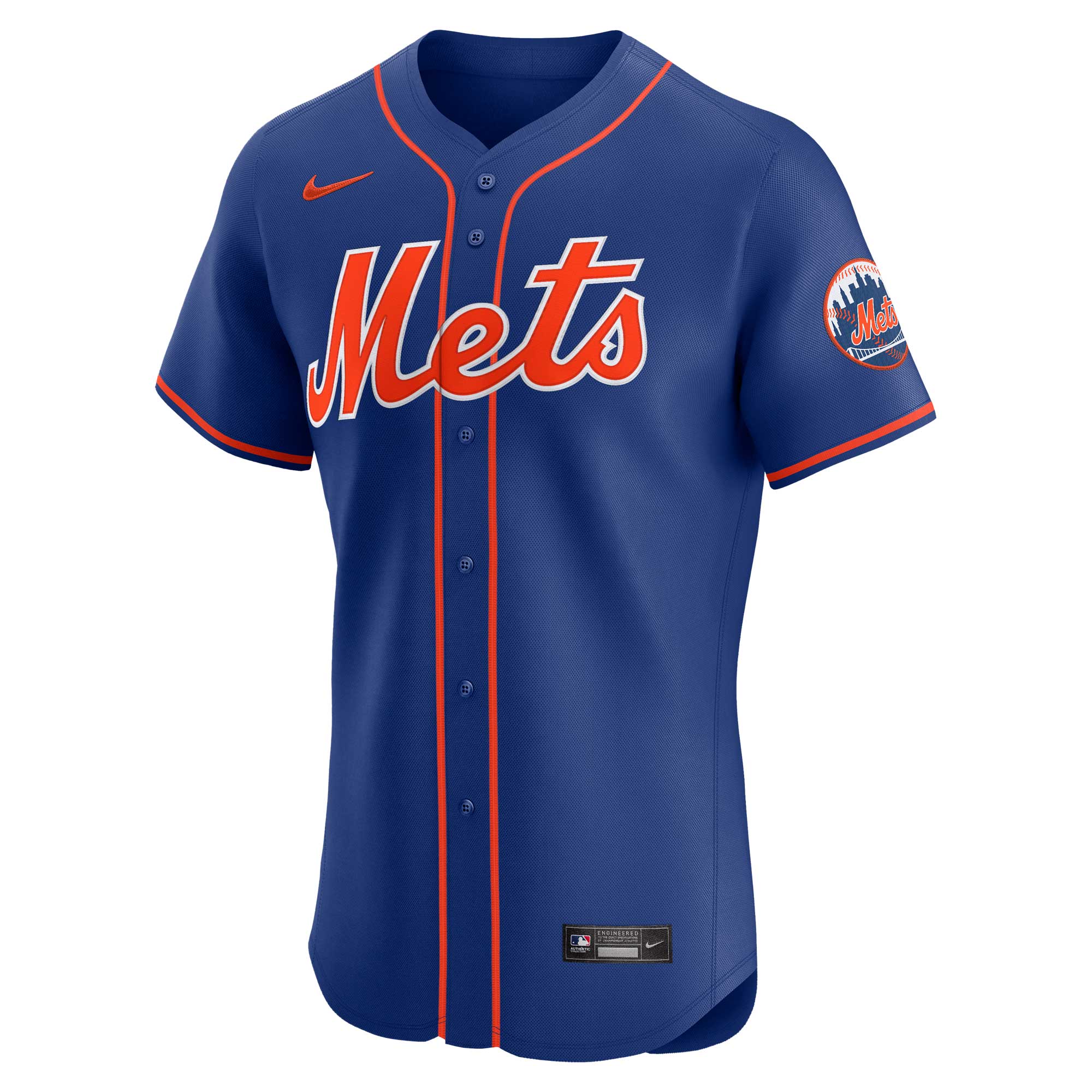Alternative view of Men's New York Mets Royal Alternate Vapor Premier Elite Patch Baseball Jersey 