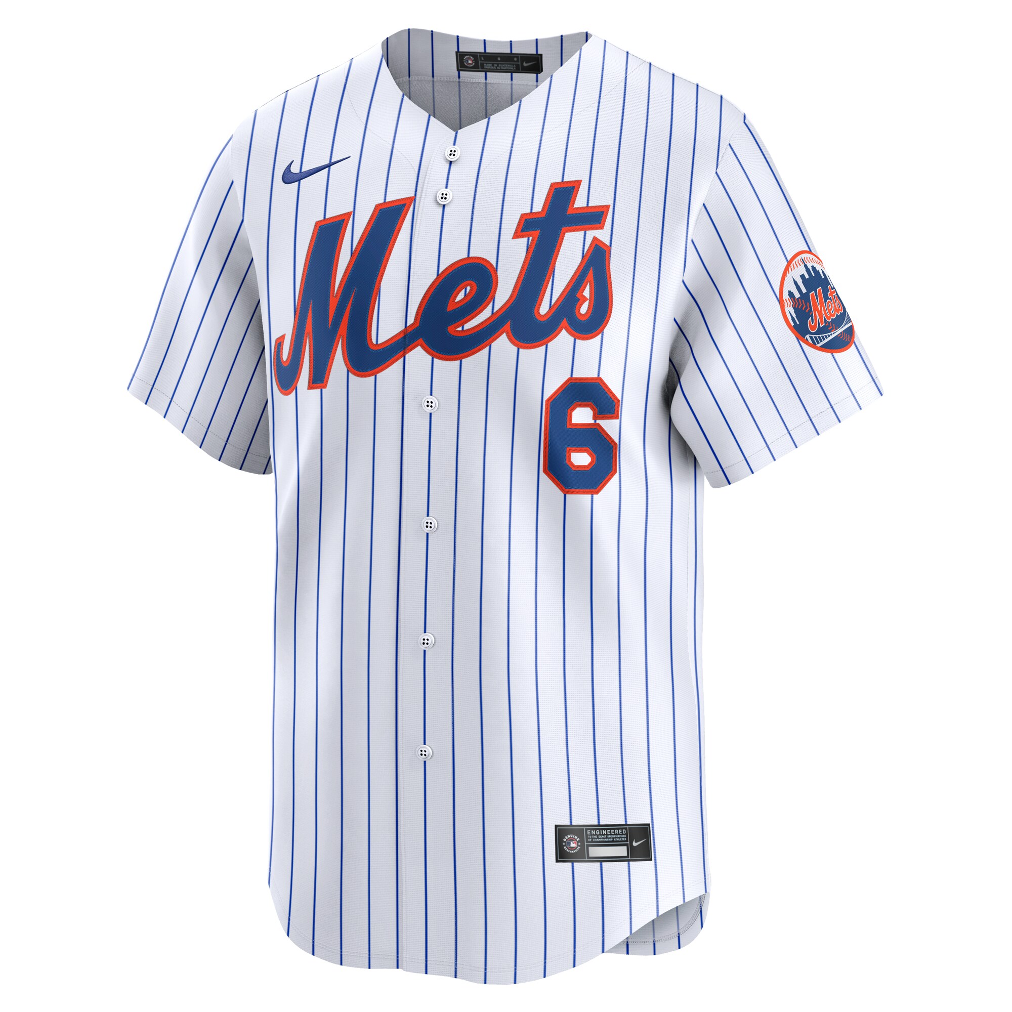 Alternative view of Men's New York Mets Starling Marte White Alternate Limited Player Baseball Jersey 