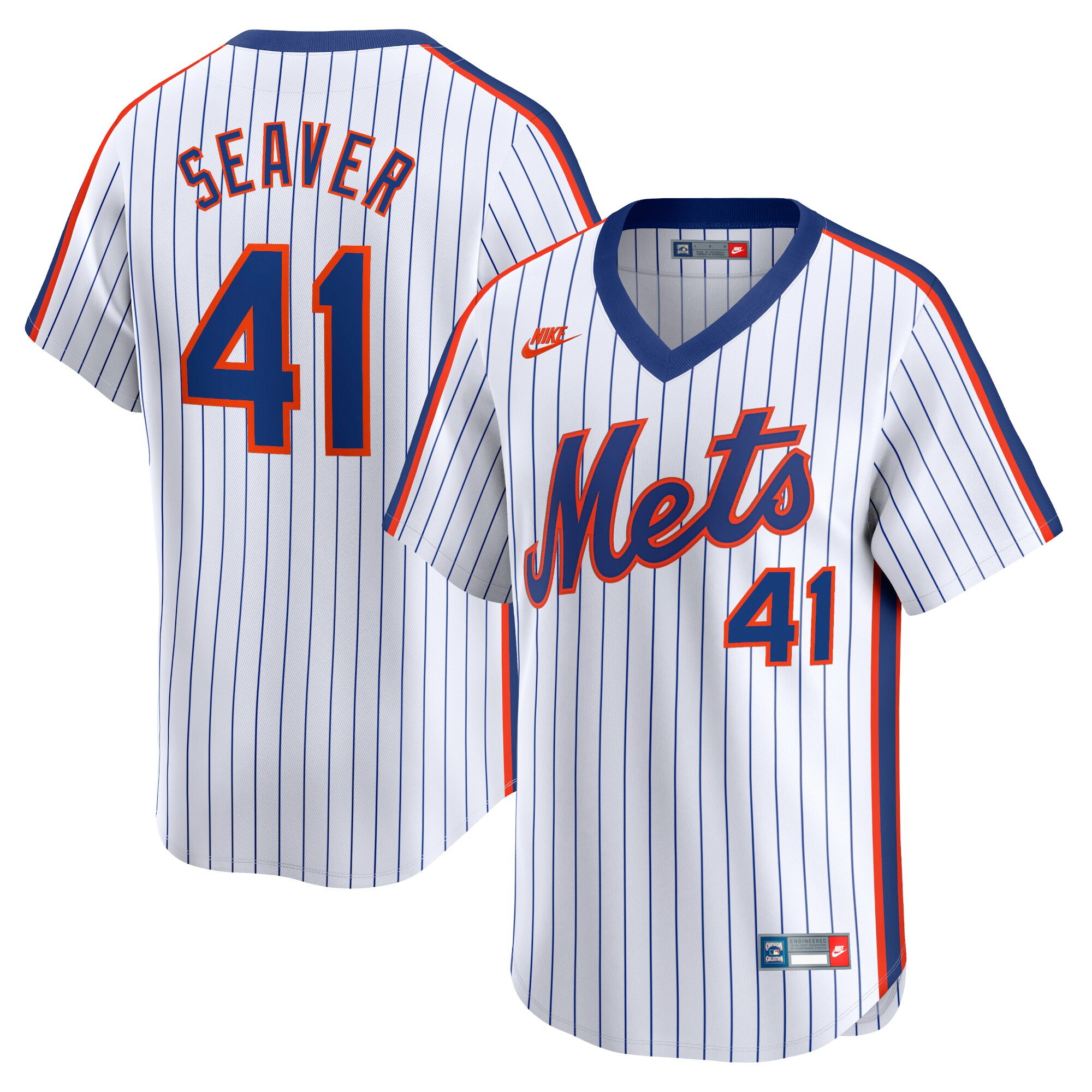 Men's New York Mets Tom Seaver White Throwback Cooperstown Limited Baseball Jersey 