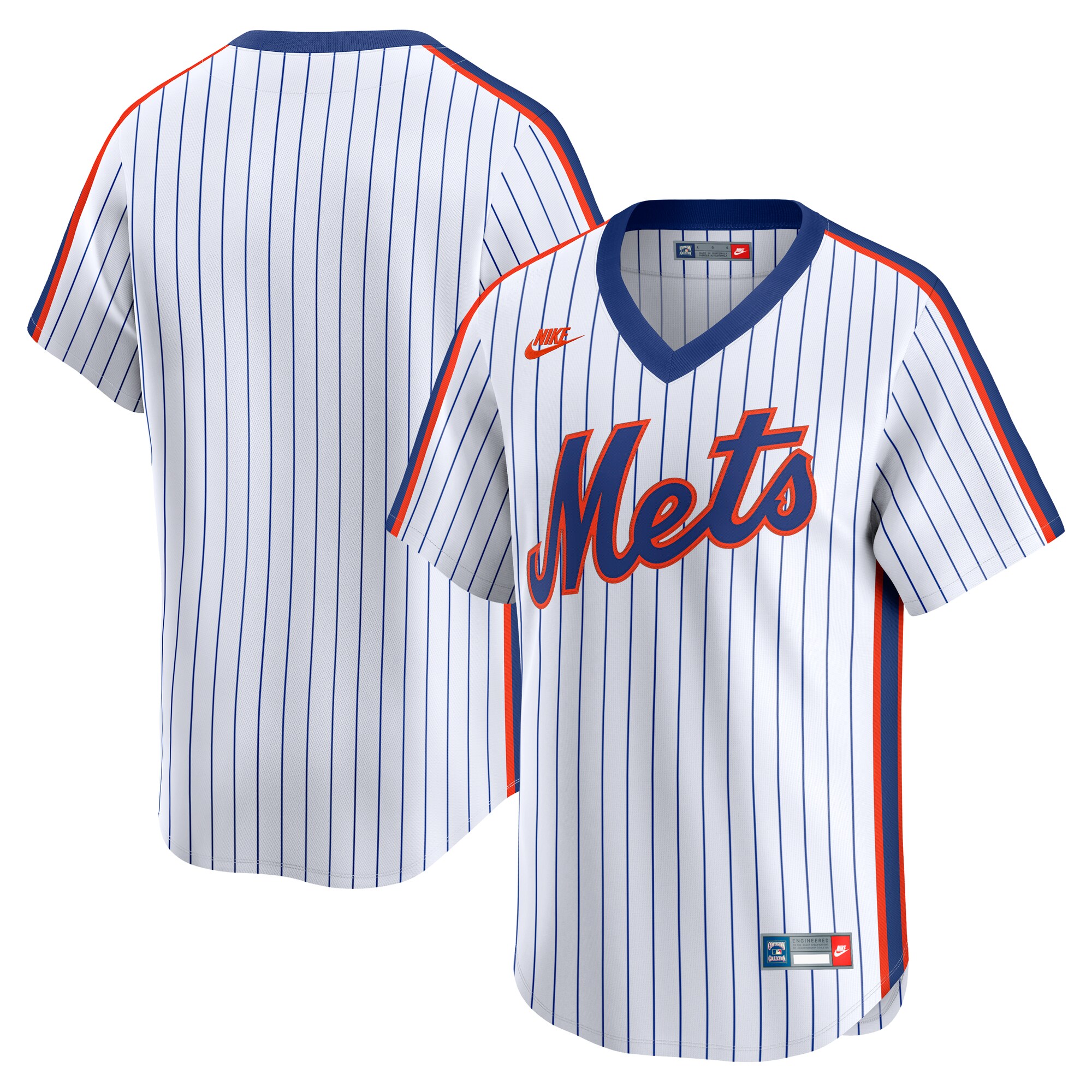 Men's New York Mets White Throwback Cooperstown Collection Limited Baseball Jersey 
