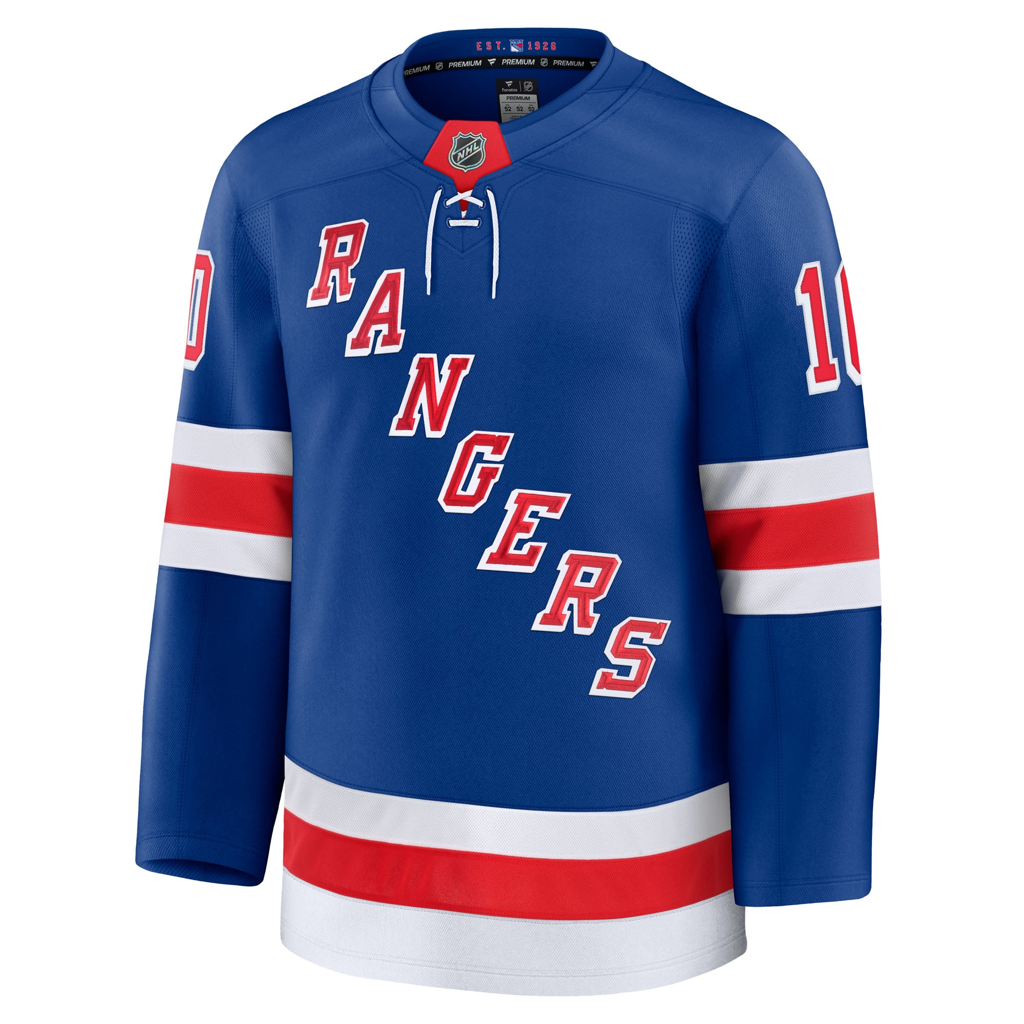 Alternative view of Men's New York Rangers Artemi Panarin Blue Home Premium Hockey Jersey - JS171 