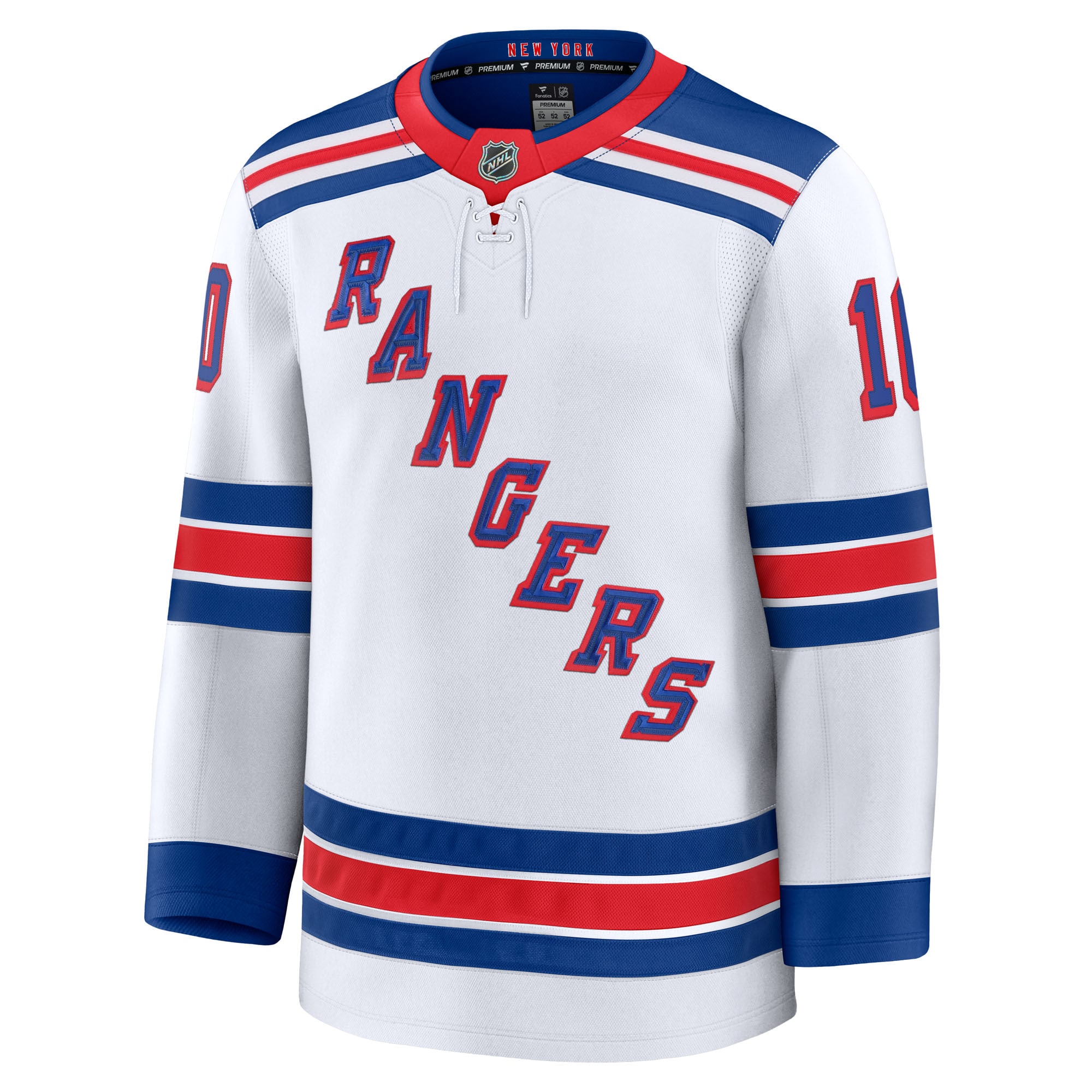 Alternative view of Men's New York Rangers Artemi Panarin White Away Premium Hockey Jersey - JS140 