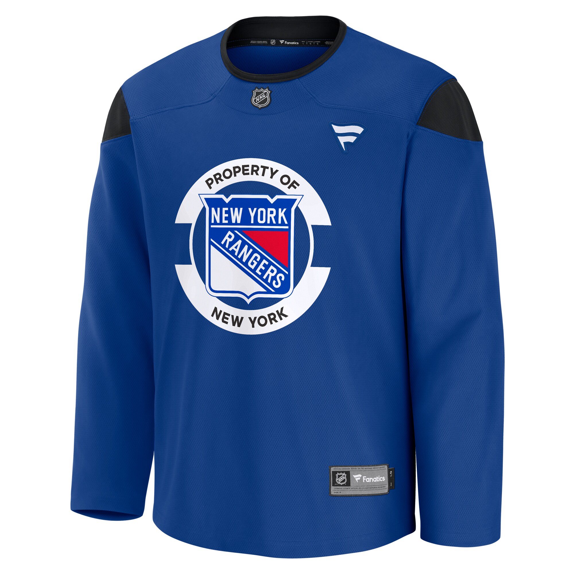 Alternative view of Men's New York Rangers Blue Team Practice Hockey Jersey - JS320 