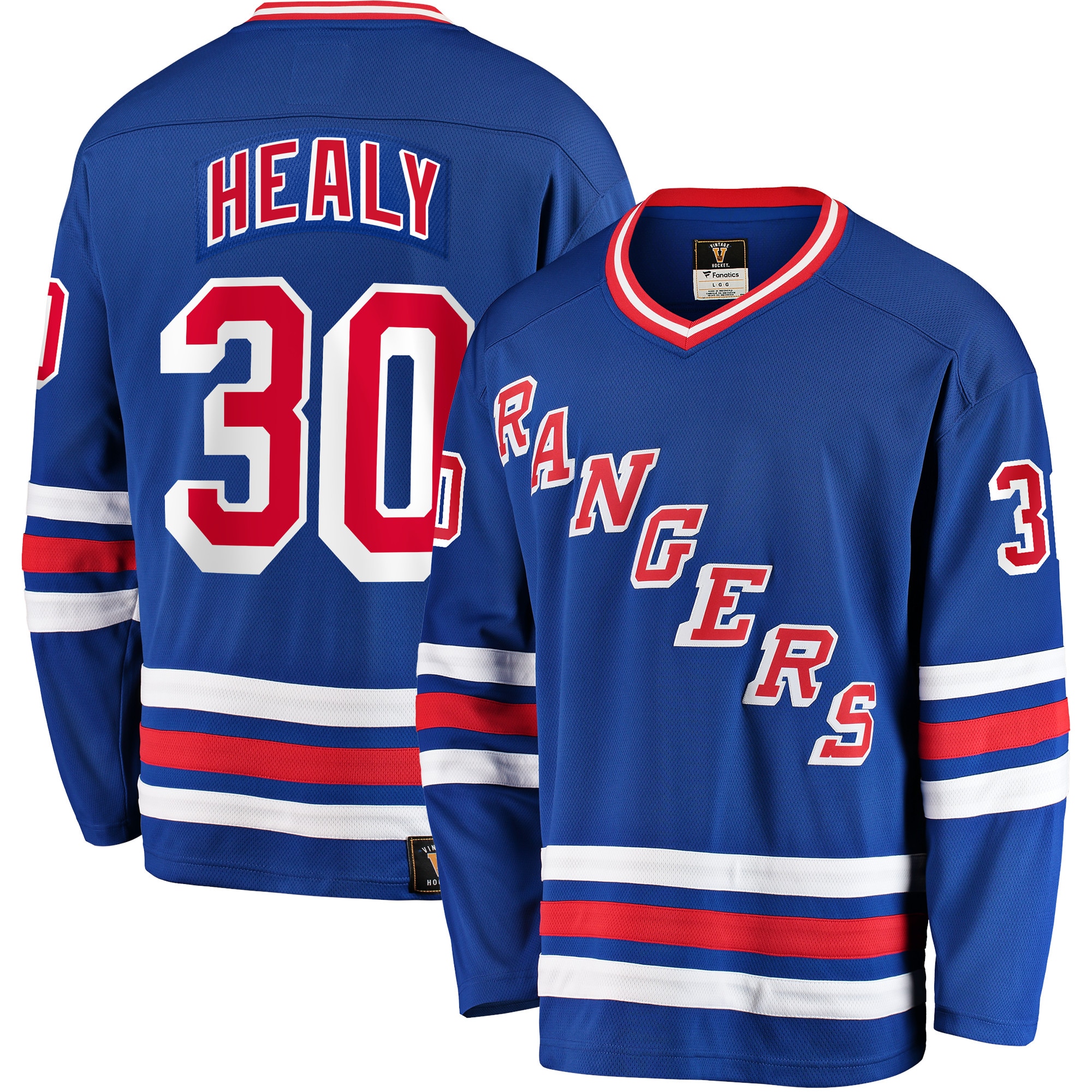 Men's New York Rangers Glenn Healy Blue Premier Breakaway Retired Player Hockey Jersey - JS992 