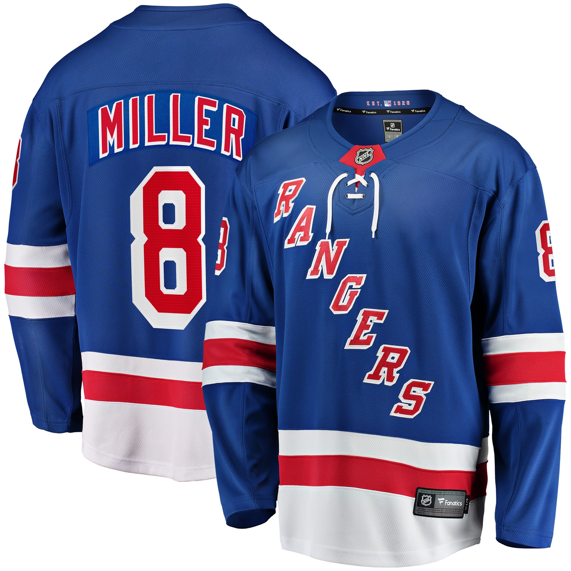Men's New York Rangers J.T. Miller Blue Home Breakaway Hockey Jersey - JS279 