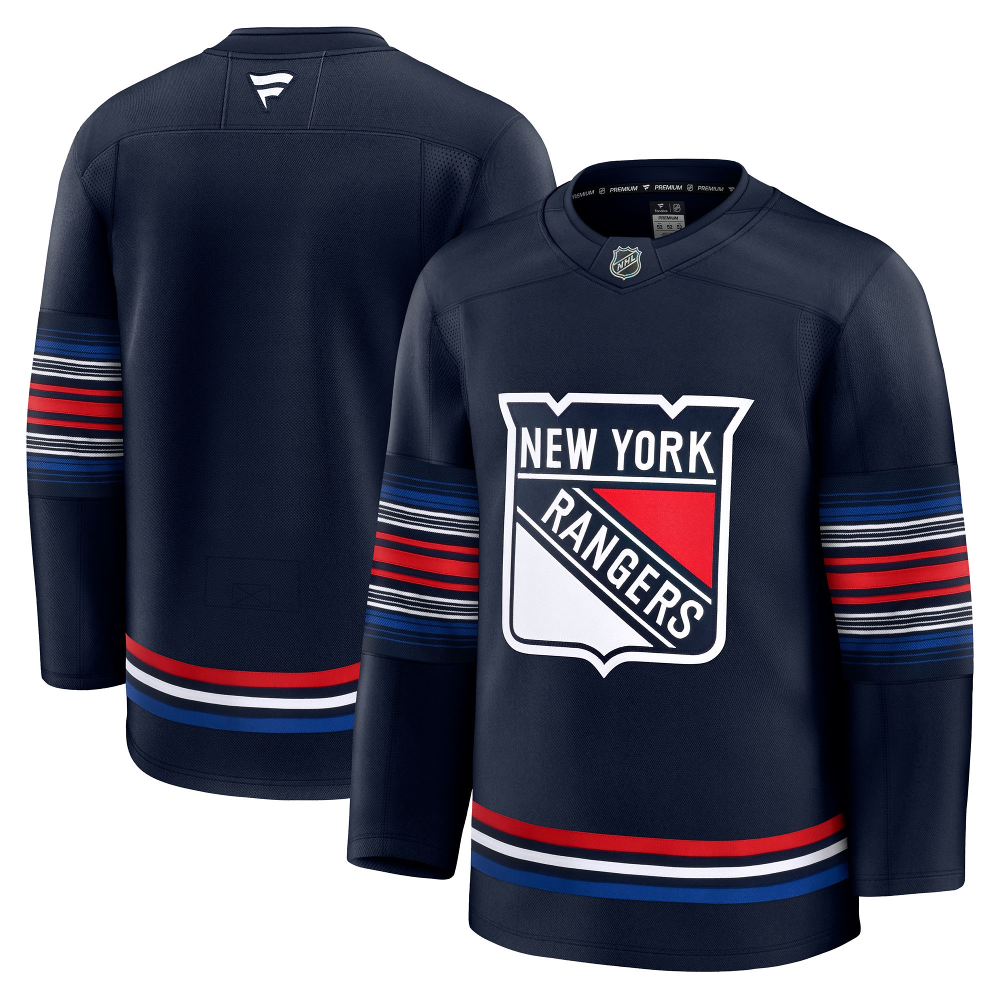 Men's New York Rangers Navy Alternate Premium Hockey Jersey - JS681 