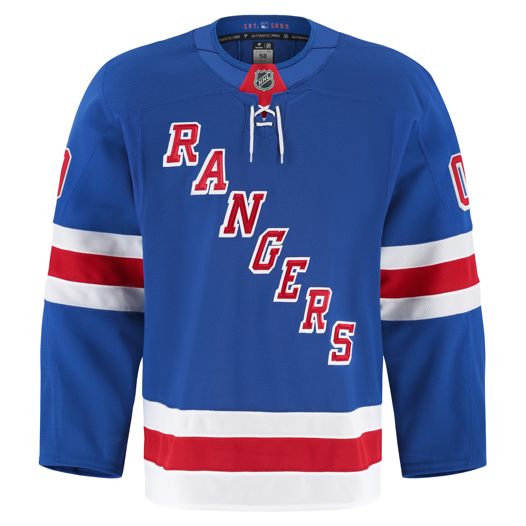 Alternative view of Men's New York Rangers Royal Home Pro Custom Hockey Jersey - JS451 
