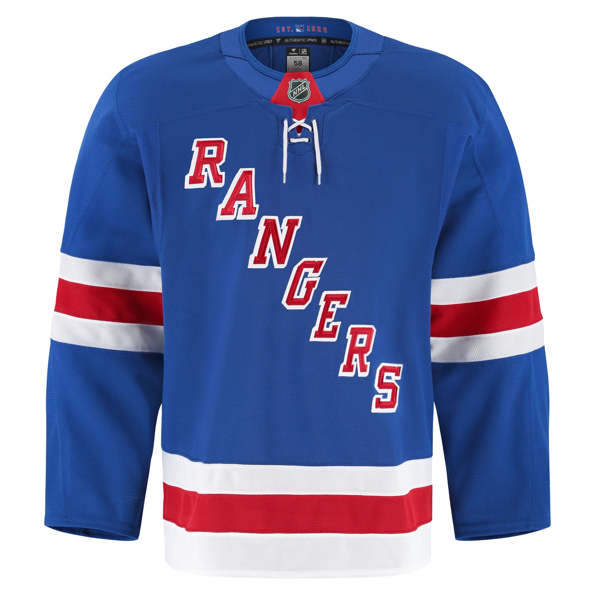 Alternative view of Men's New York Rangers Royal Home Pro Hockey Jersey - JS898 