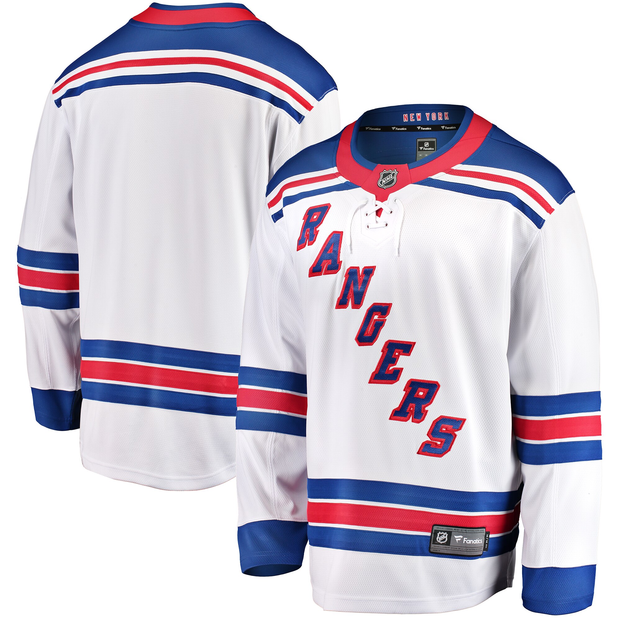 Men's New York Rangers White Breakaway Away Hockey Jersey - JS463 