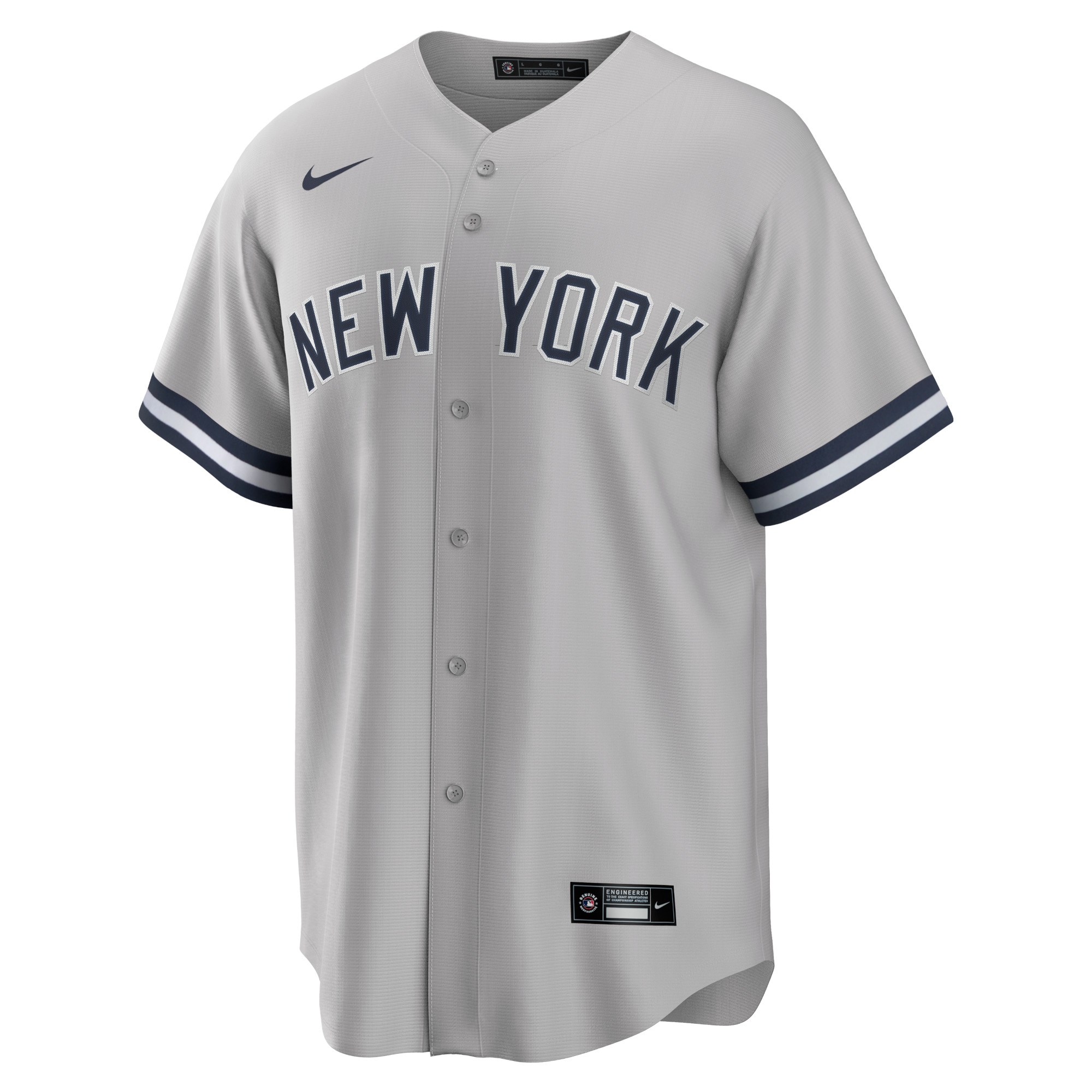 Alternative view of Men's New York Yankees Aaron Judge Gray Big & Tall Road Player Baseball Jersey 