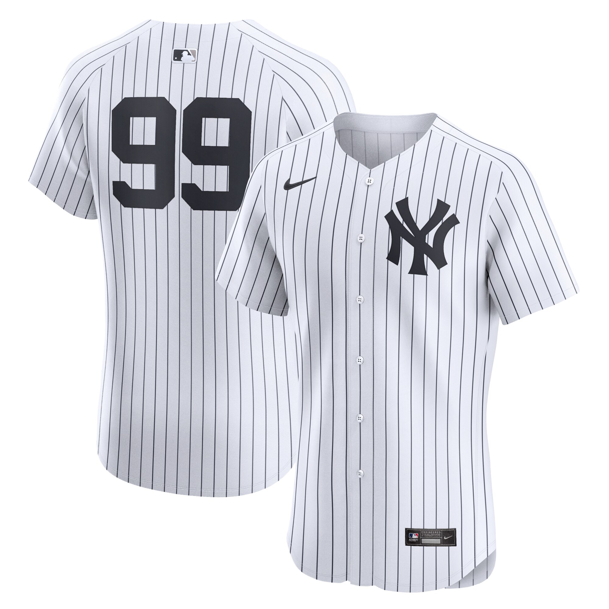 Men's New York Yankees Aaron Judge White Home Elite Player Baseball Jersey 