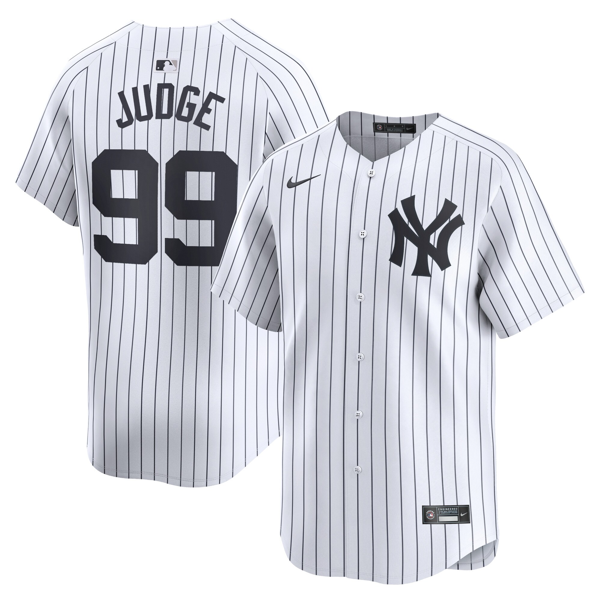 Men's New York Yankees Aaron Judge White Home Limited Player Baseball Jersey 