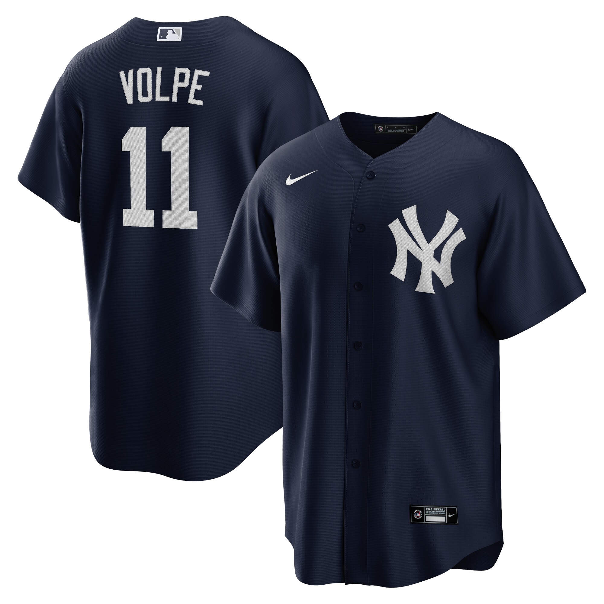 Men's New York Yankees Anthony Volpe Navy Big & Tall Alternate Player Baseball Jersey 