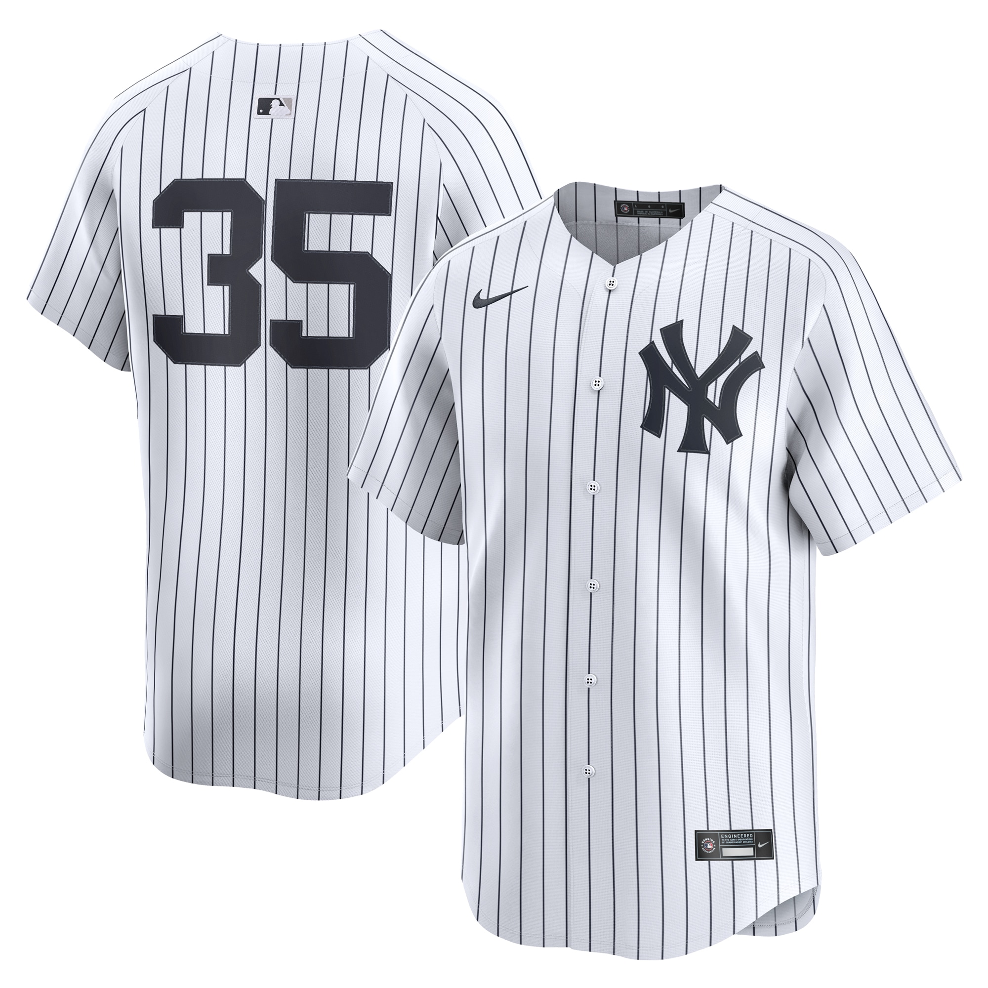 Men's New York Yankees Cody Bellinger White Home Limited Player Baseball Jersey 