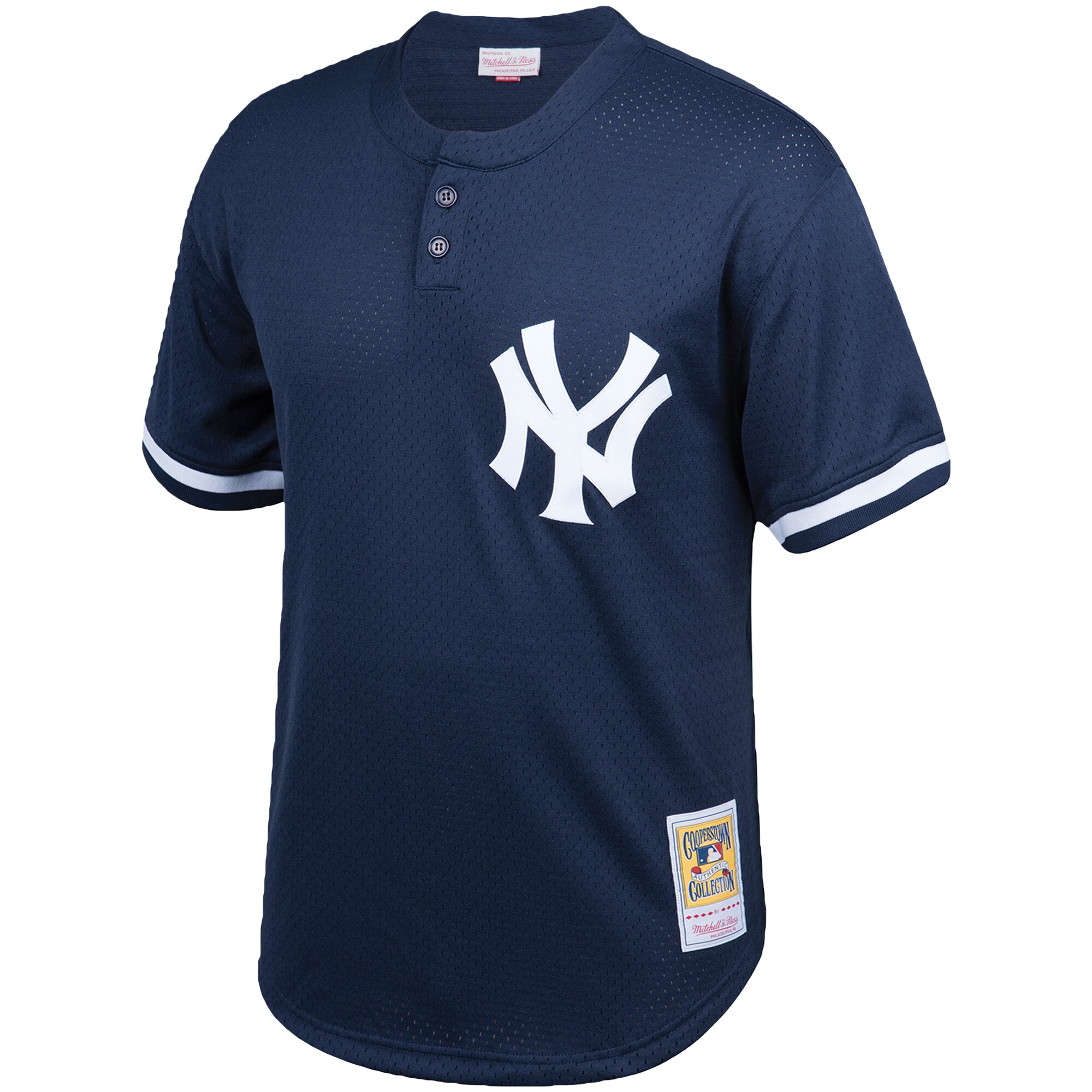 Alternative view of Men's New York Yankees Don Mattingly Mitchell & Ness Navy Cooperstown Collection Big & Tall Mesh Batting Practice Baseball Jersey 