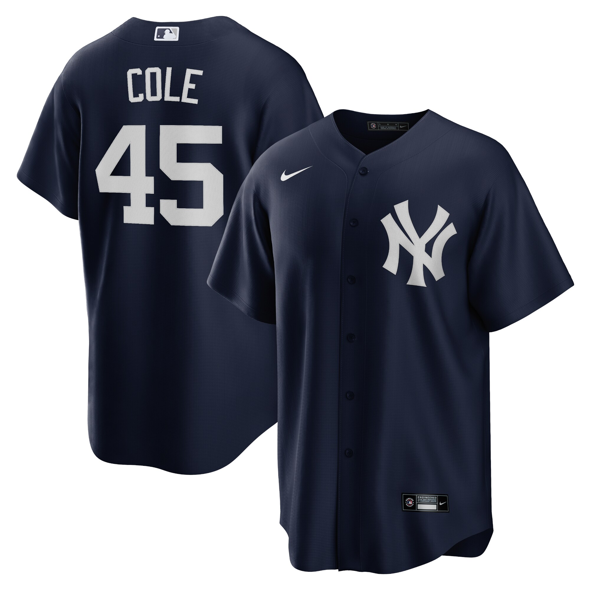 Men's New York Yankees Gerrit Cole Navy Alternate Player Name Baseball Jersey 
