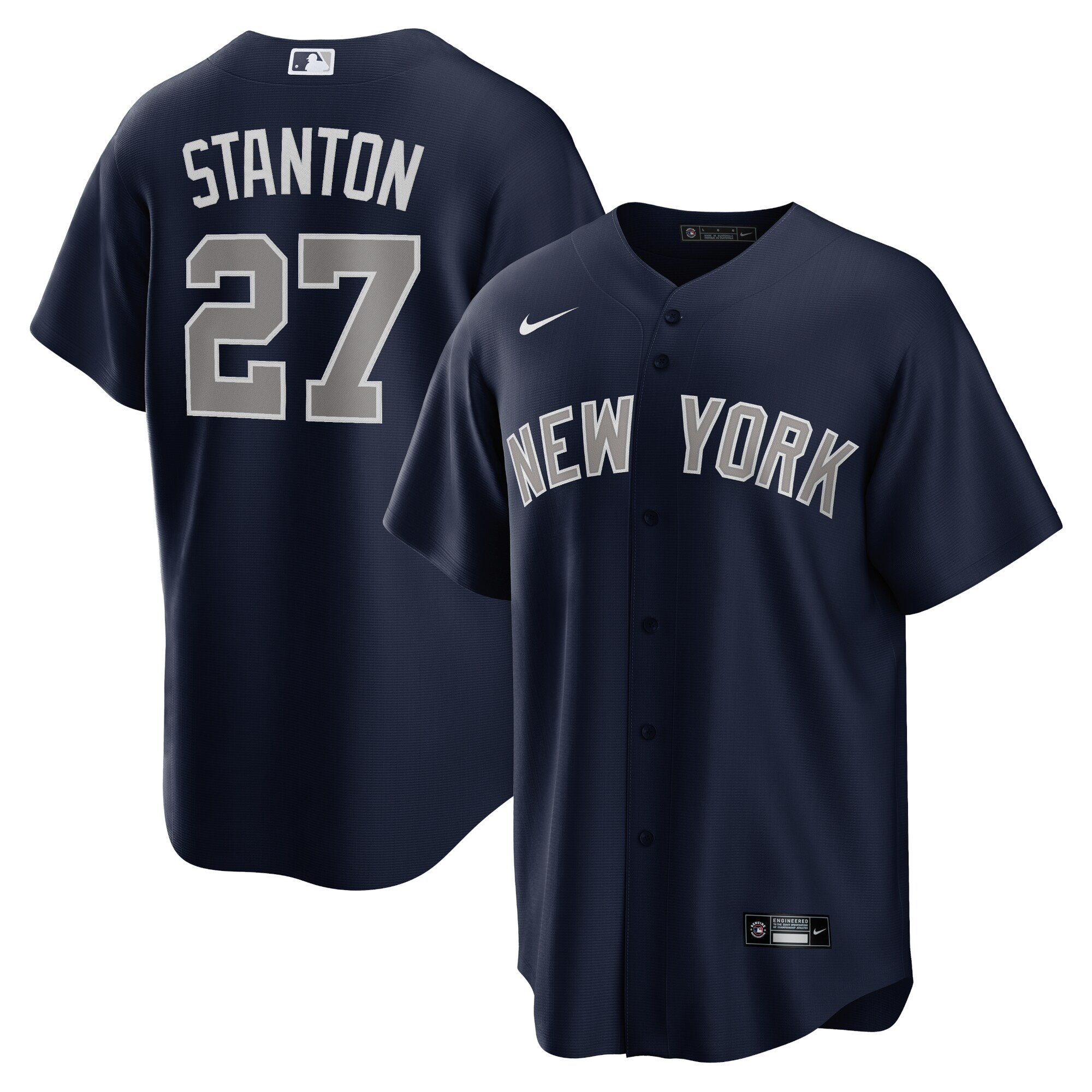 Men's New York Yankees Giancarlo Stanton Navy Alternate Player Baseball Jersey 