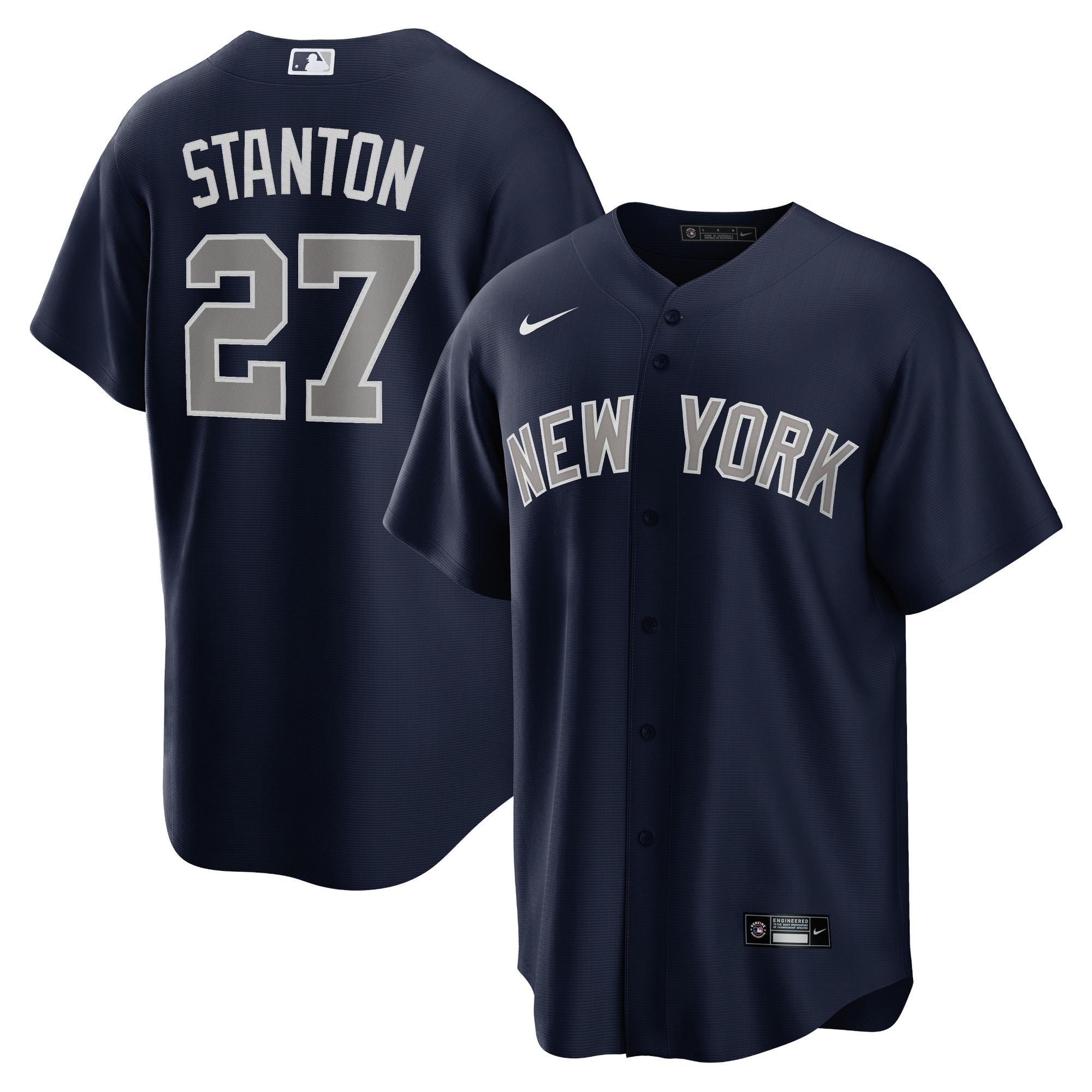 Men's New York Yankees Giancarlo Stanton Navy Alternate Player Baseball Jersey 