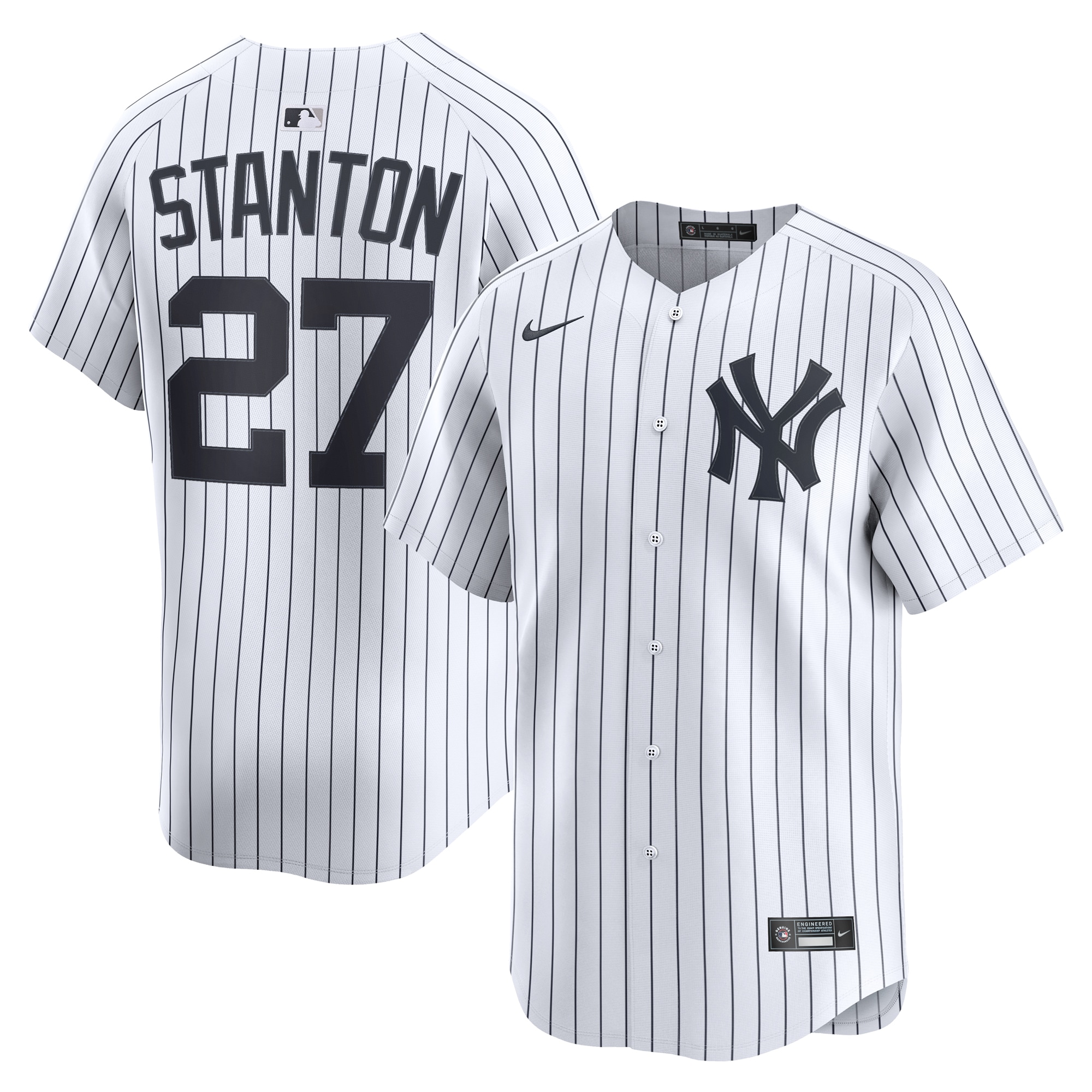Men's New York Yankees Giancarlo Stanton White Home Limited Player Baseball Jersey 