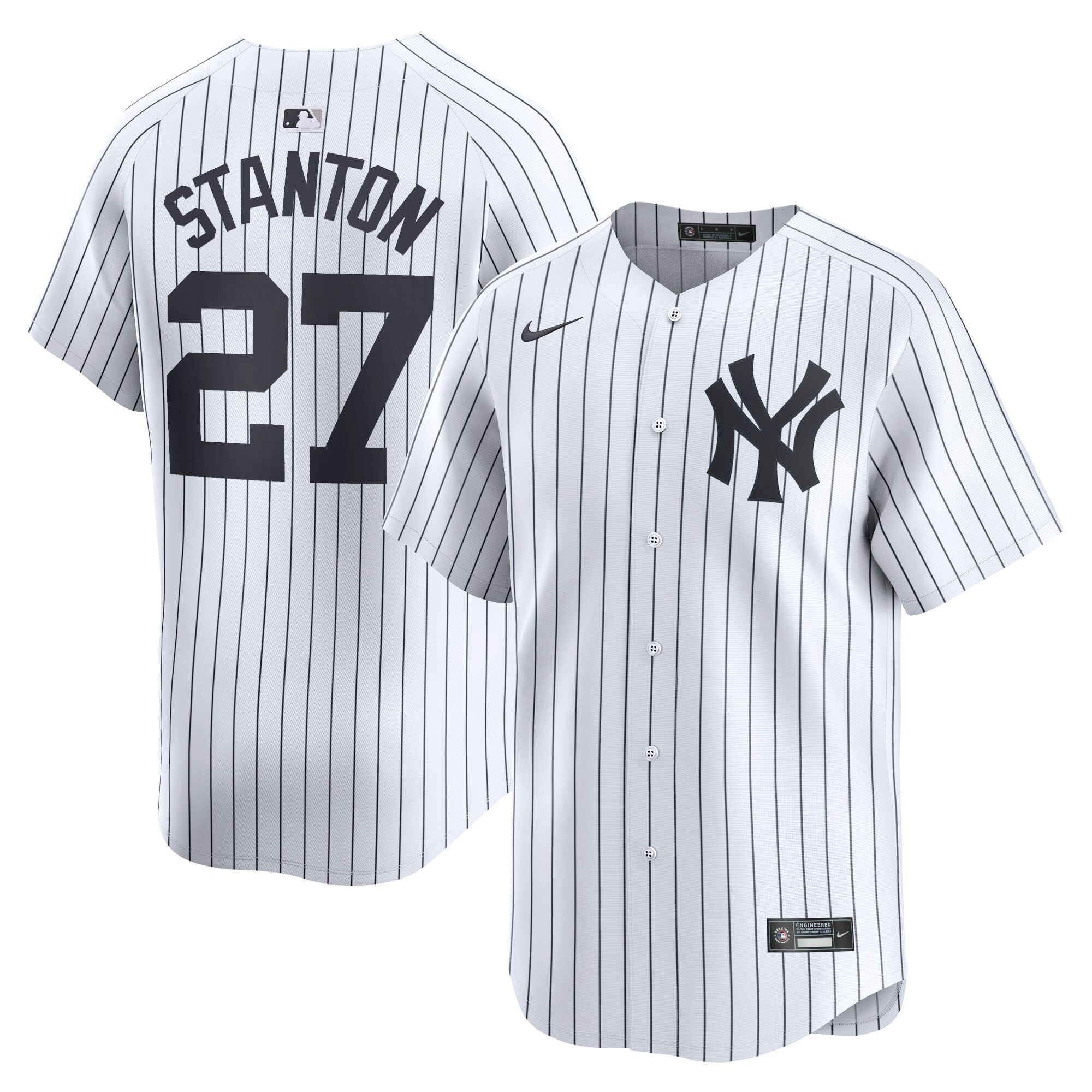 Men's New York Yankees Giancarlo Stanton White Home Limited Player Baseball Jersey 