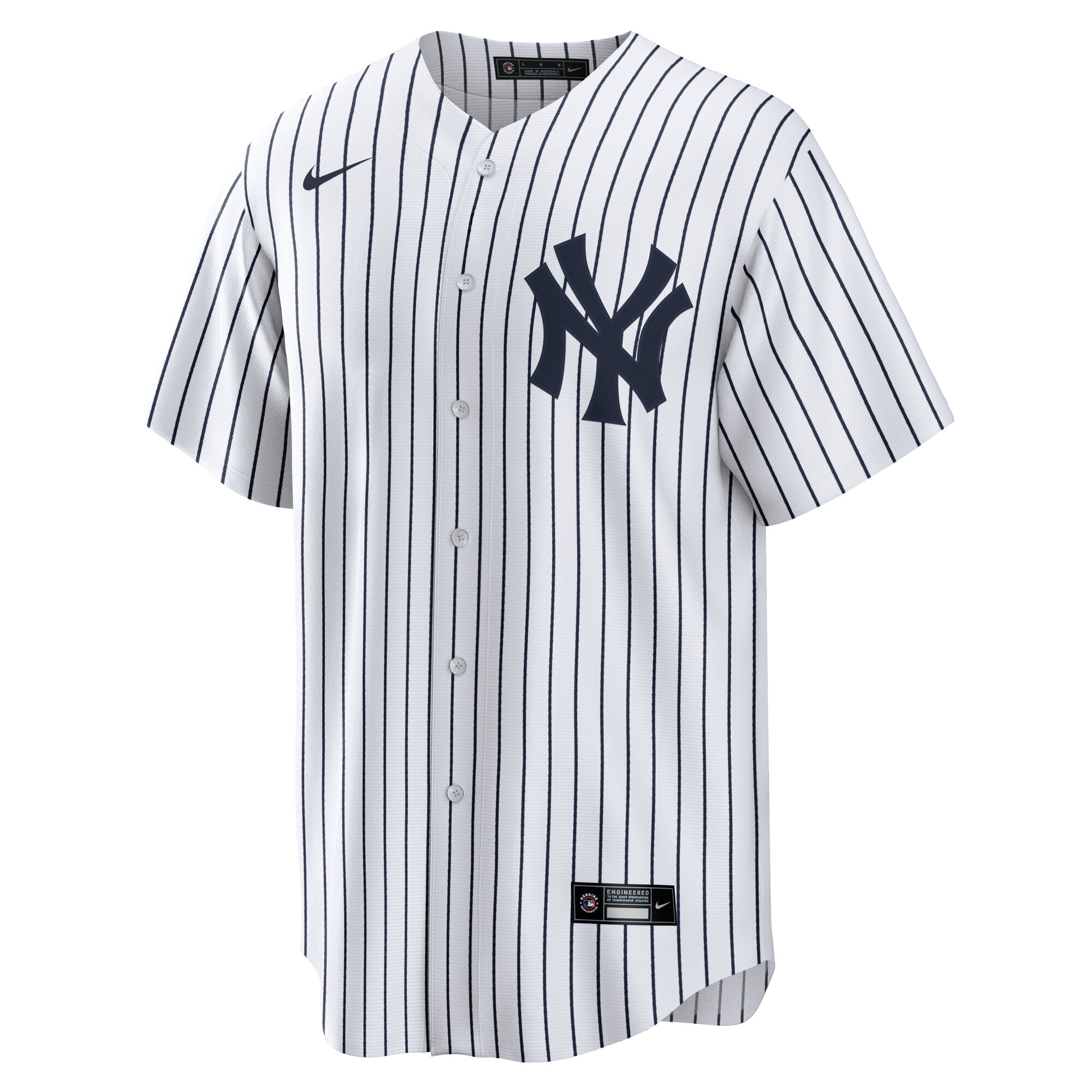 Alternative view of Men's New York Yankees Giancarlo Stanton White Home Player Baseball Jersey 