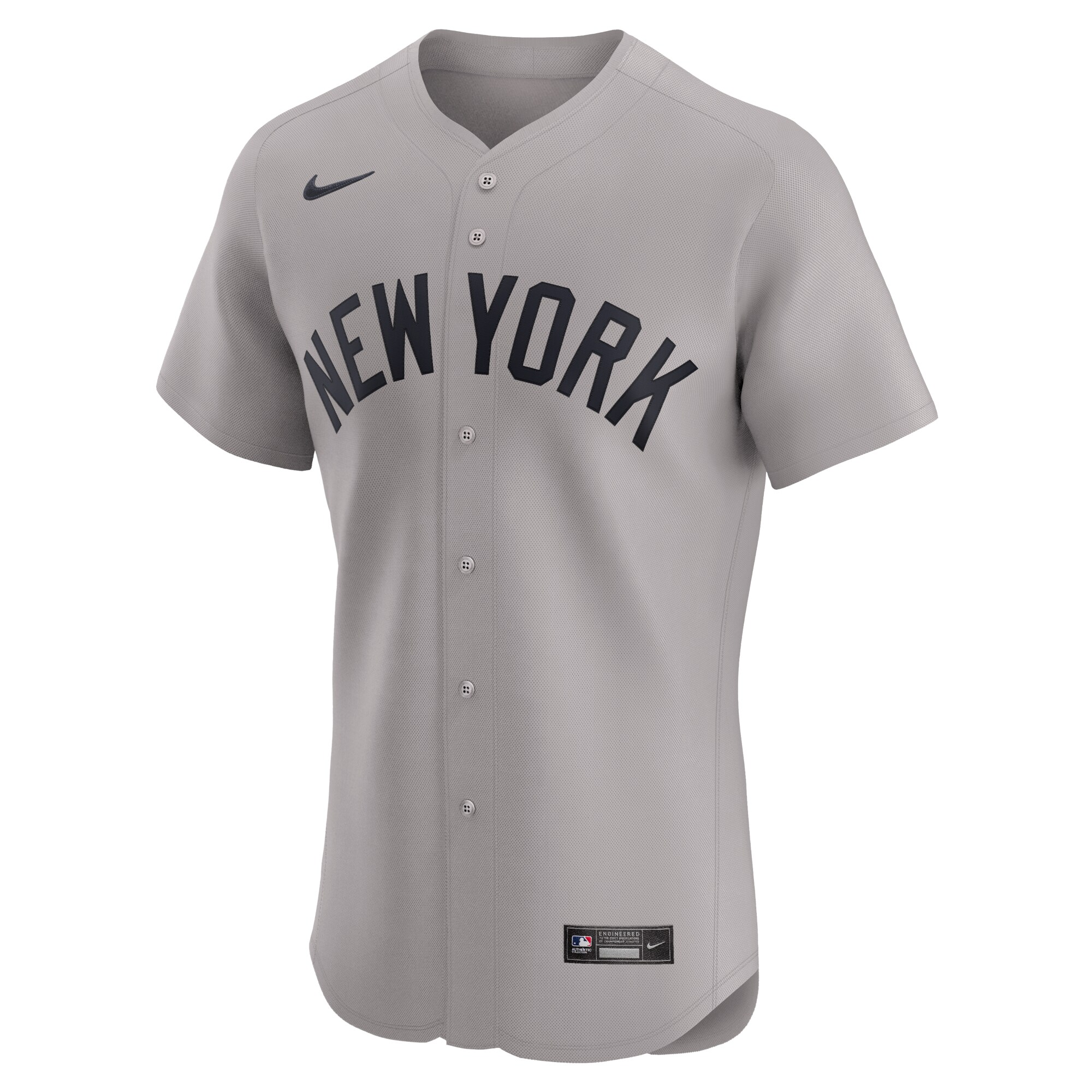 Alternative view of Men's New York Yankees Gray Road 2024 Jackie Robinson Day Elite Baseball Jersey 