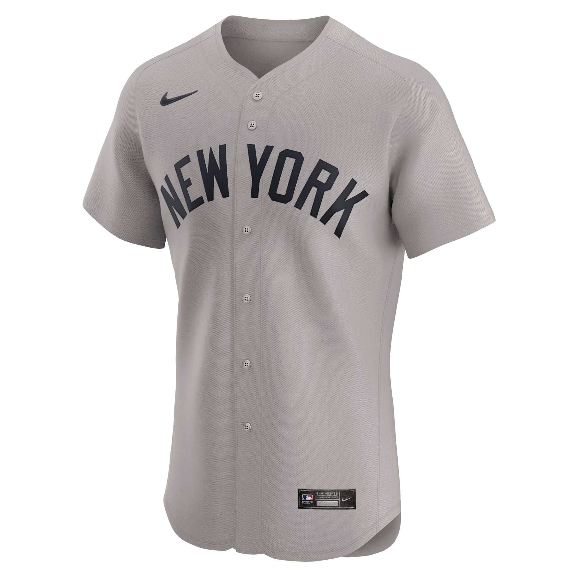 Alternative view of Men's New York Yankees Gray Road Elite Baseball Jersey 