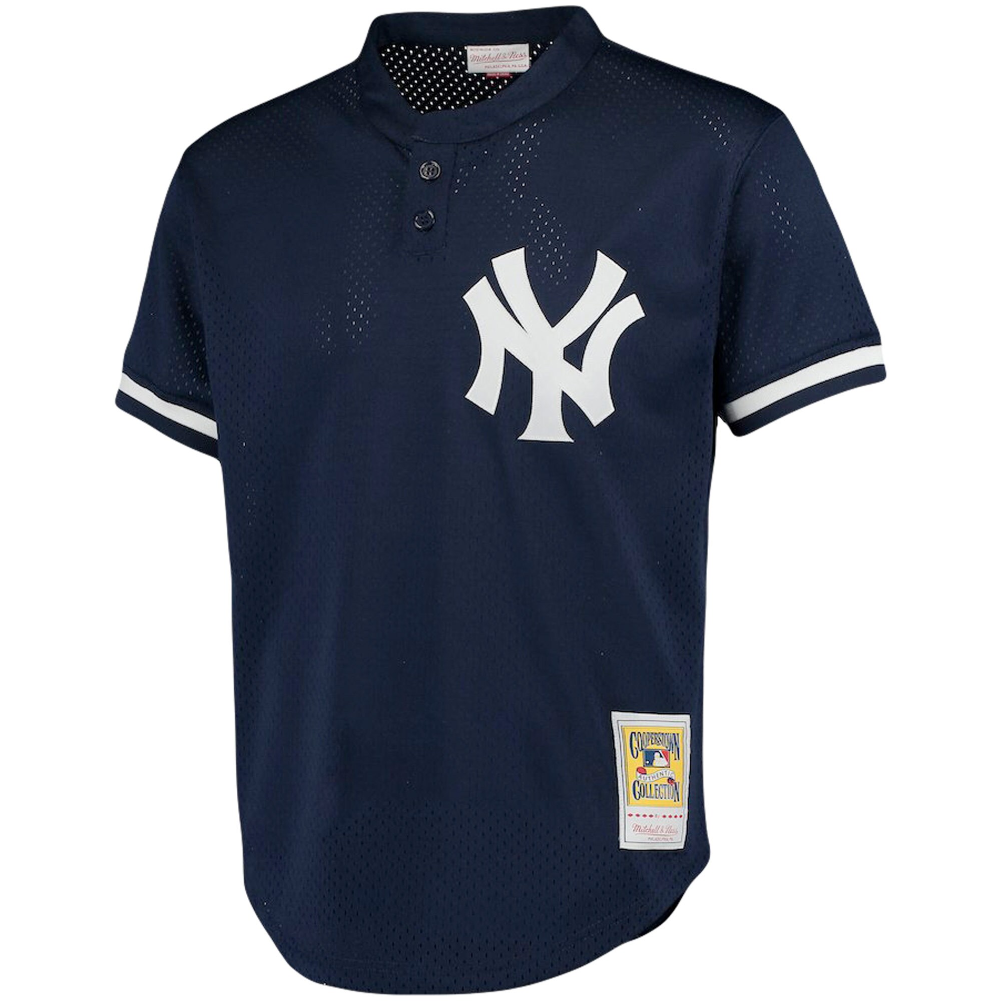 Alternative view of Men's New York Yankees Mariano Rivera Mitchell & Ness Navy Cooperstown Collection Big & Tall Mesh Batting Practice Baseball Jersey 