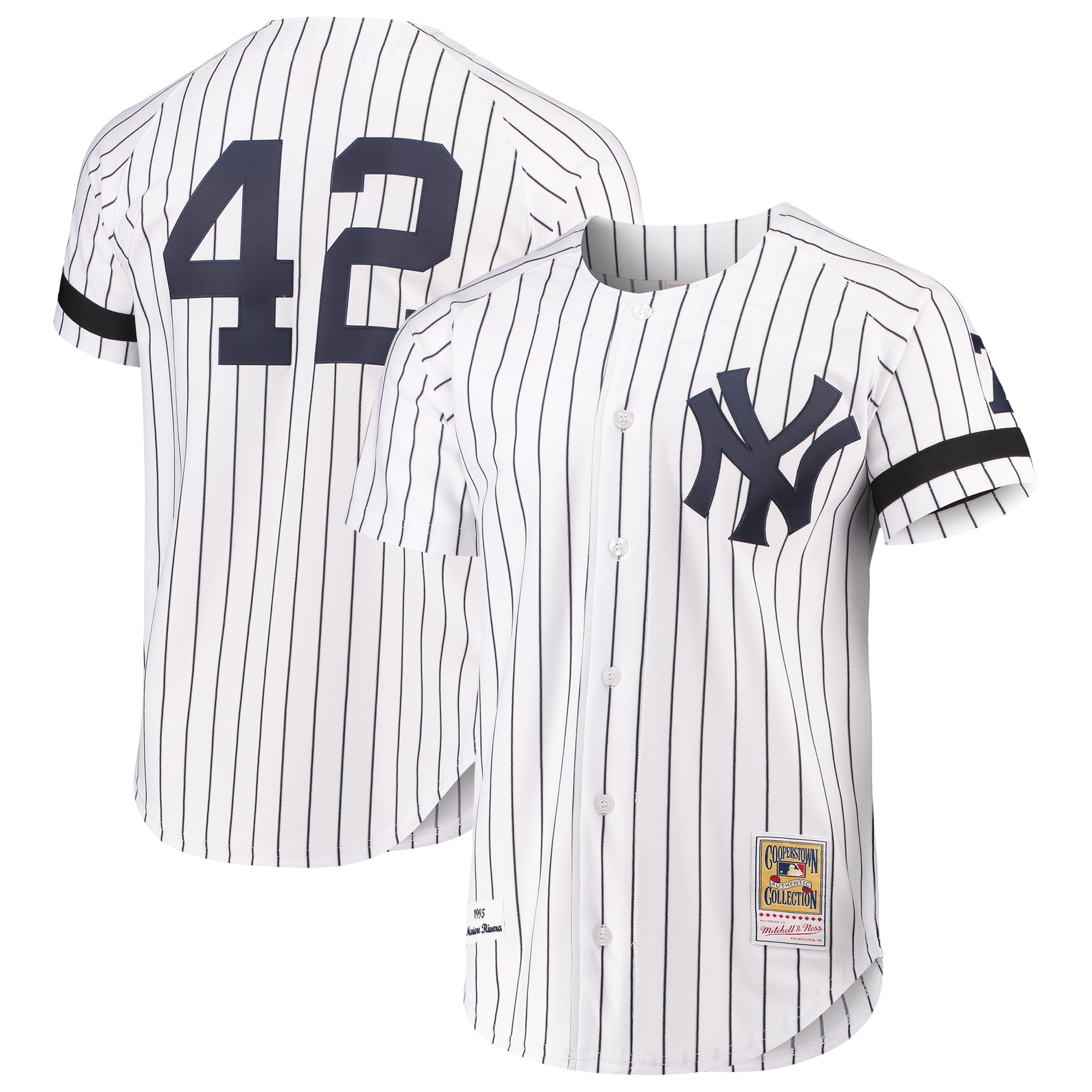 Men's New York Yankees Mariano Rivera Mitchell & Ness White Baseball Jersey 