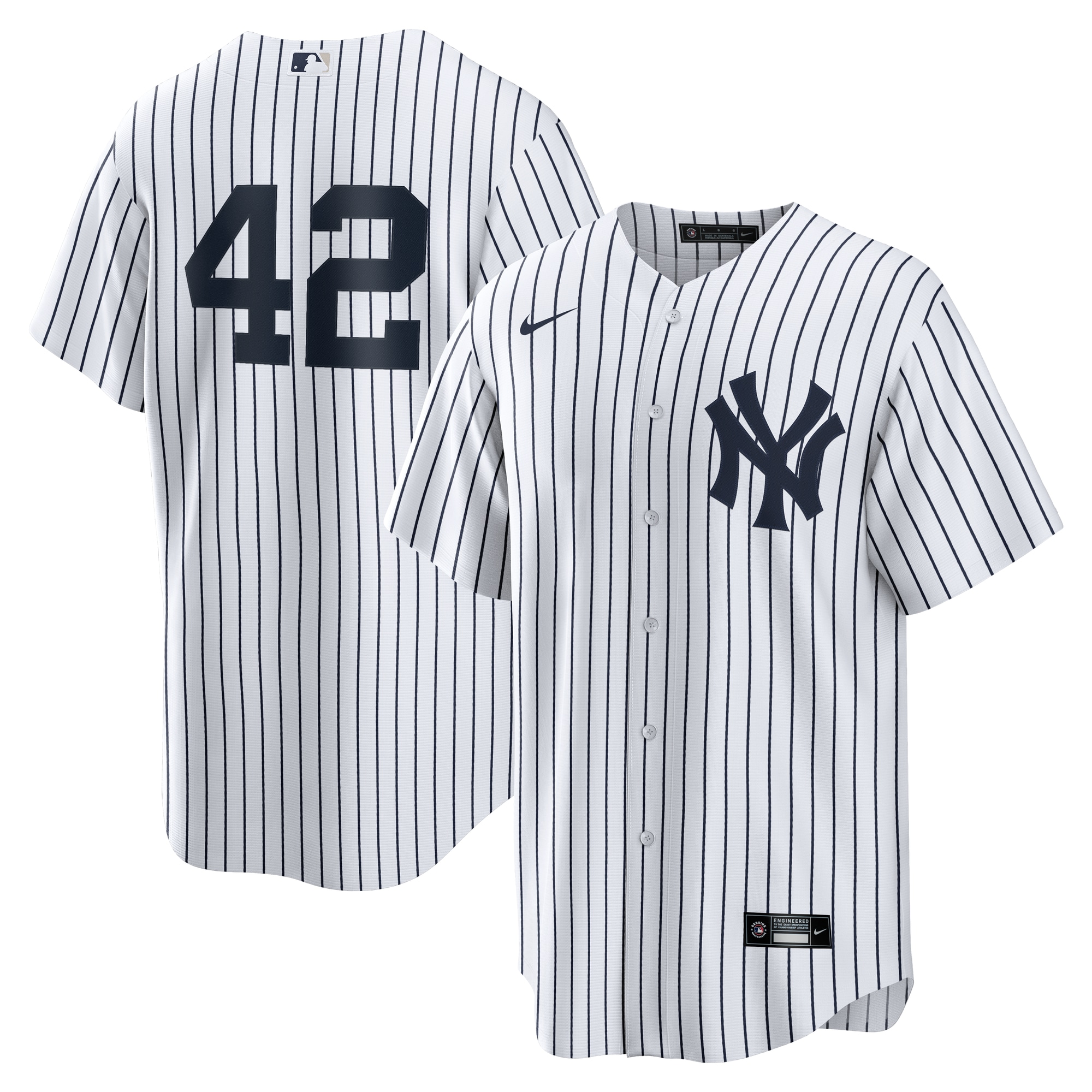 Men's New York Yankees Mariano Rivera White Home Retired Player Baseball Jersey 