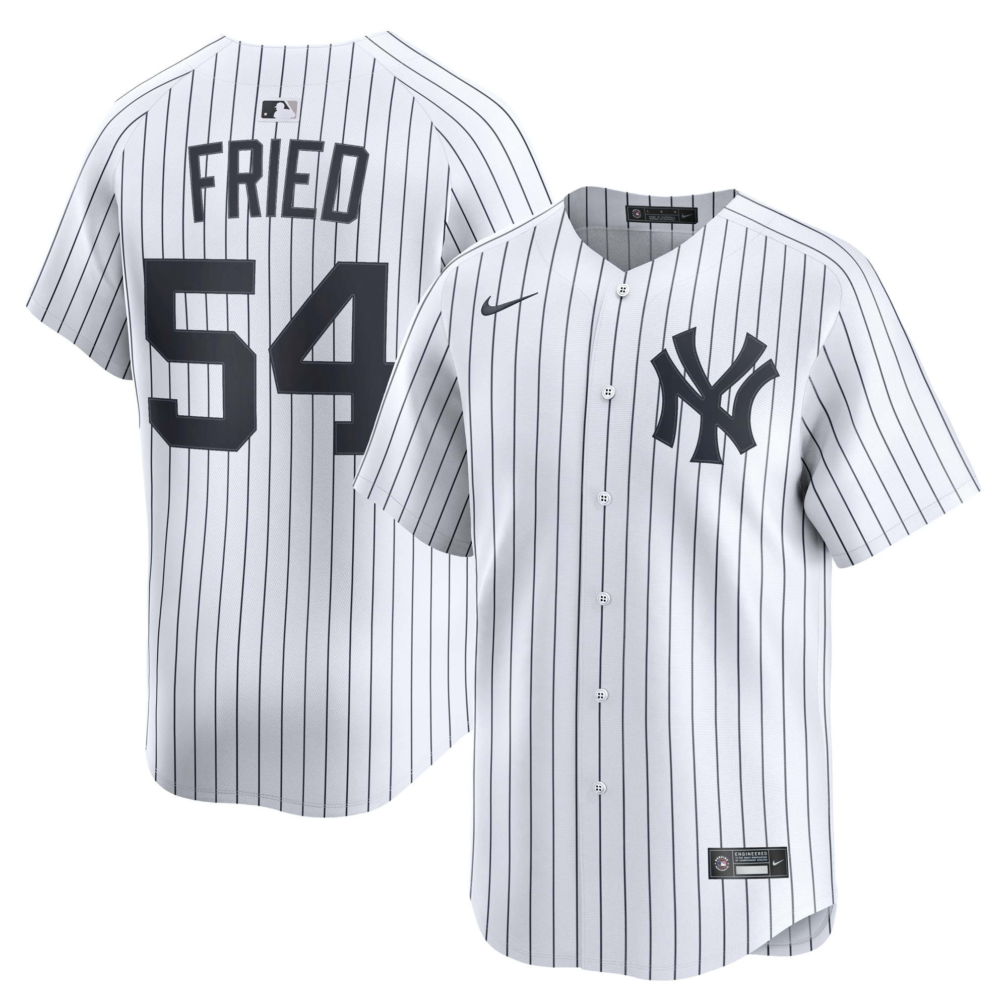 Men's New York Yankees Max Fried White Home Limited Player Baseball Jersey 