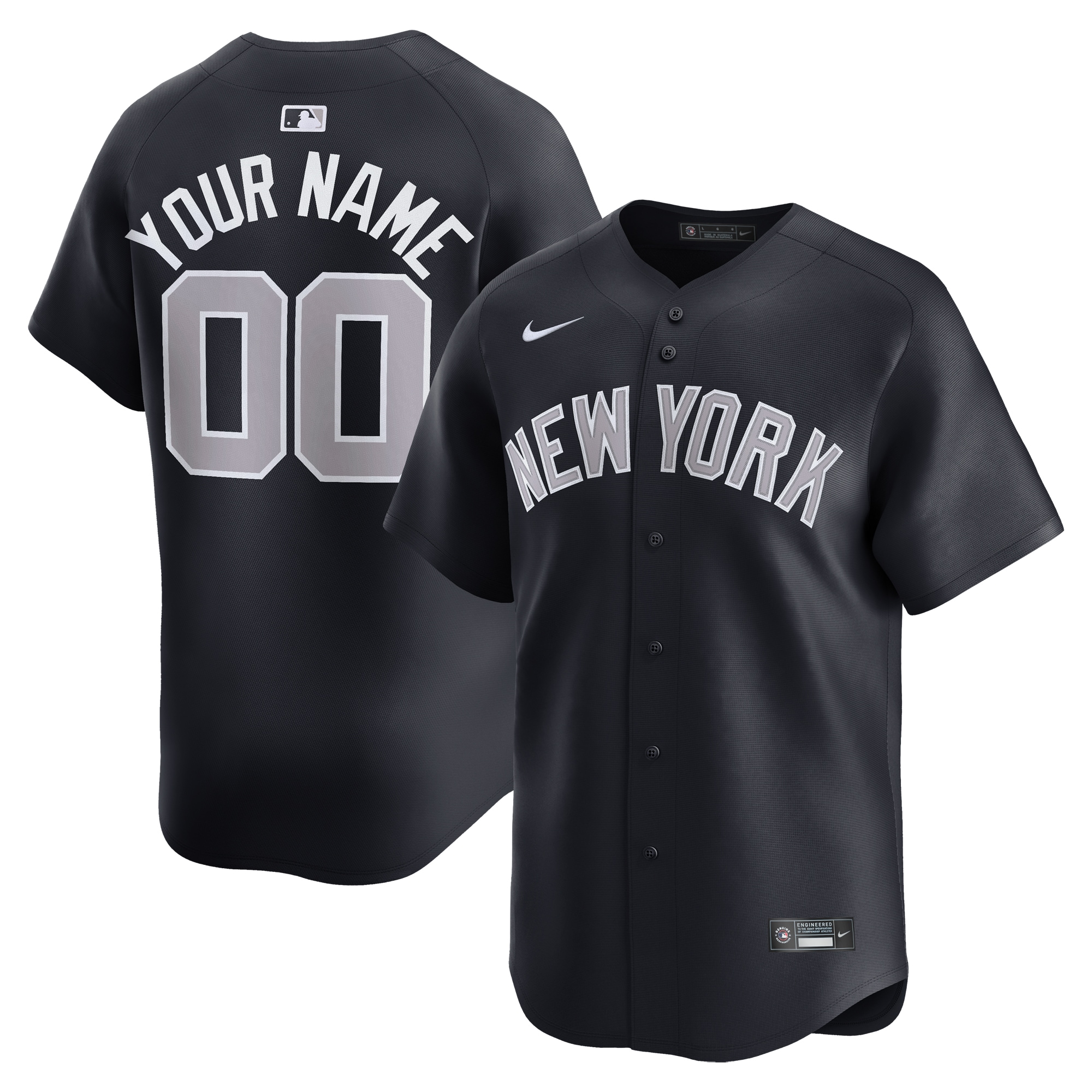 Men's New York Yankees Navy Alternate Limited Custom Baseball Jersey 