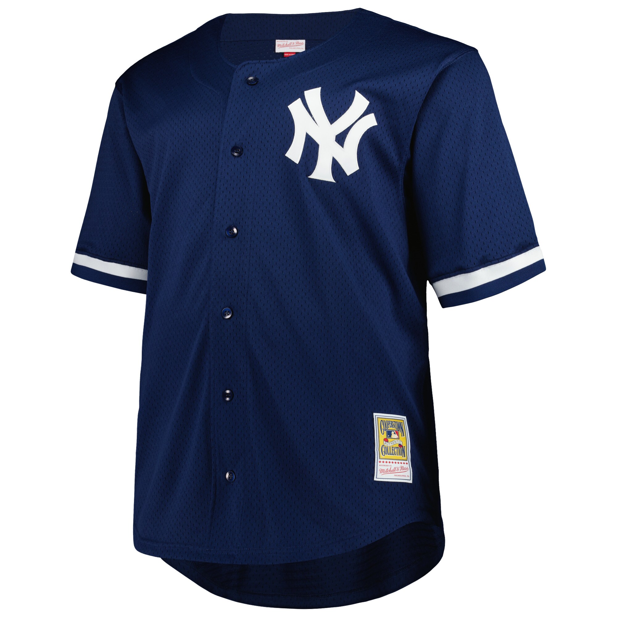 Alternative view of Men's New York Yankees Reggie Jackson Mitchell & Ness Navy Big & Tall Cooperstown Collection Mesh Batting Practice Baseball Jersey 